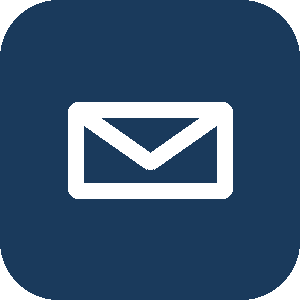 Email or message icon on a dark blue background