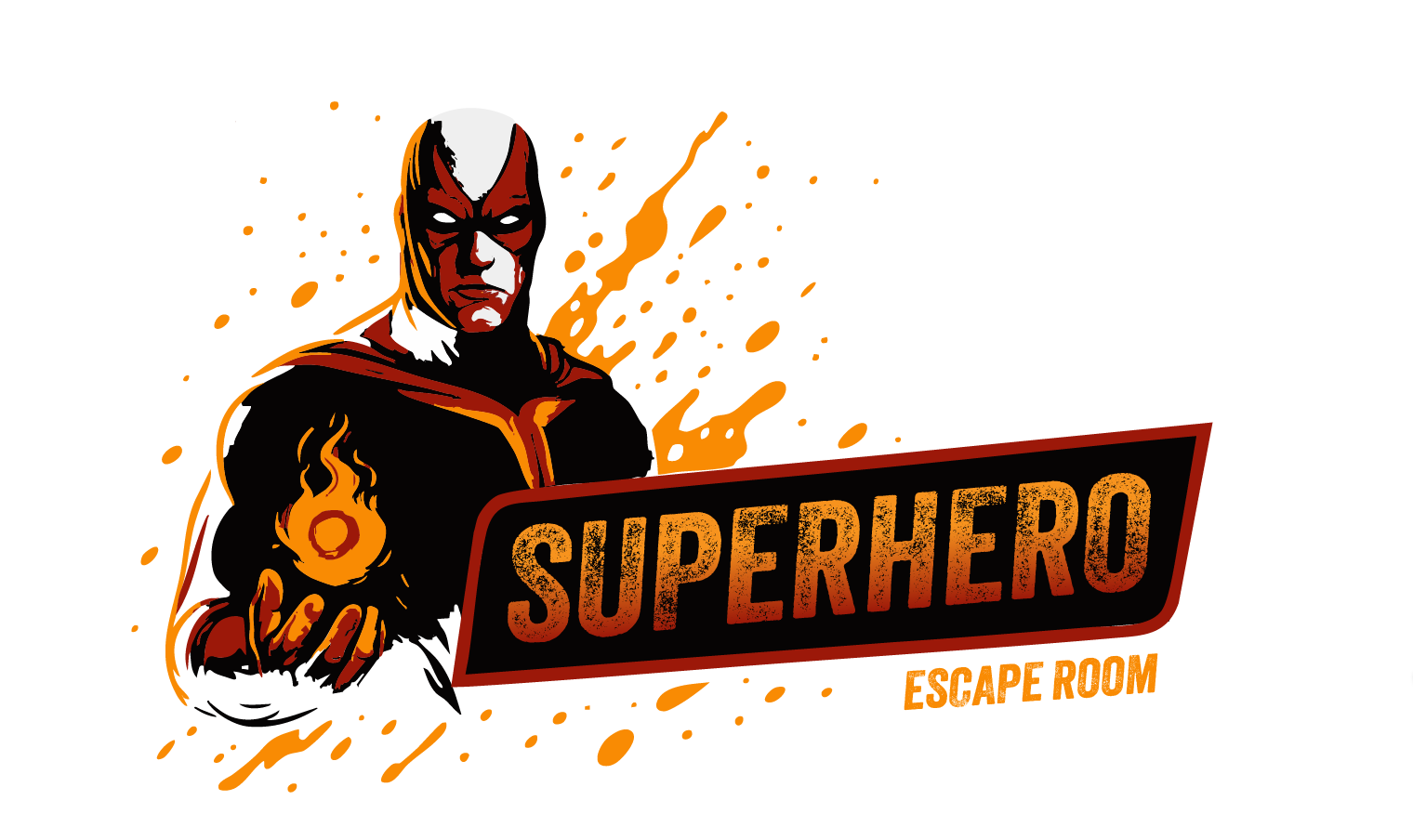 "SUPERHERO ESCAPE ROOM" VR Experience logo.