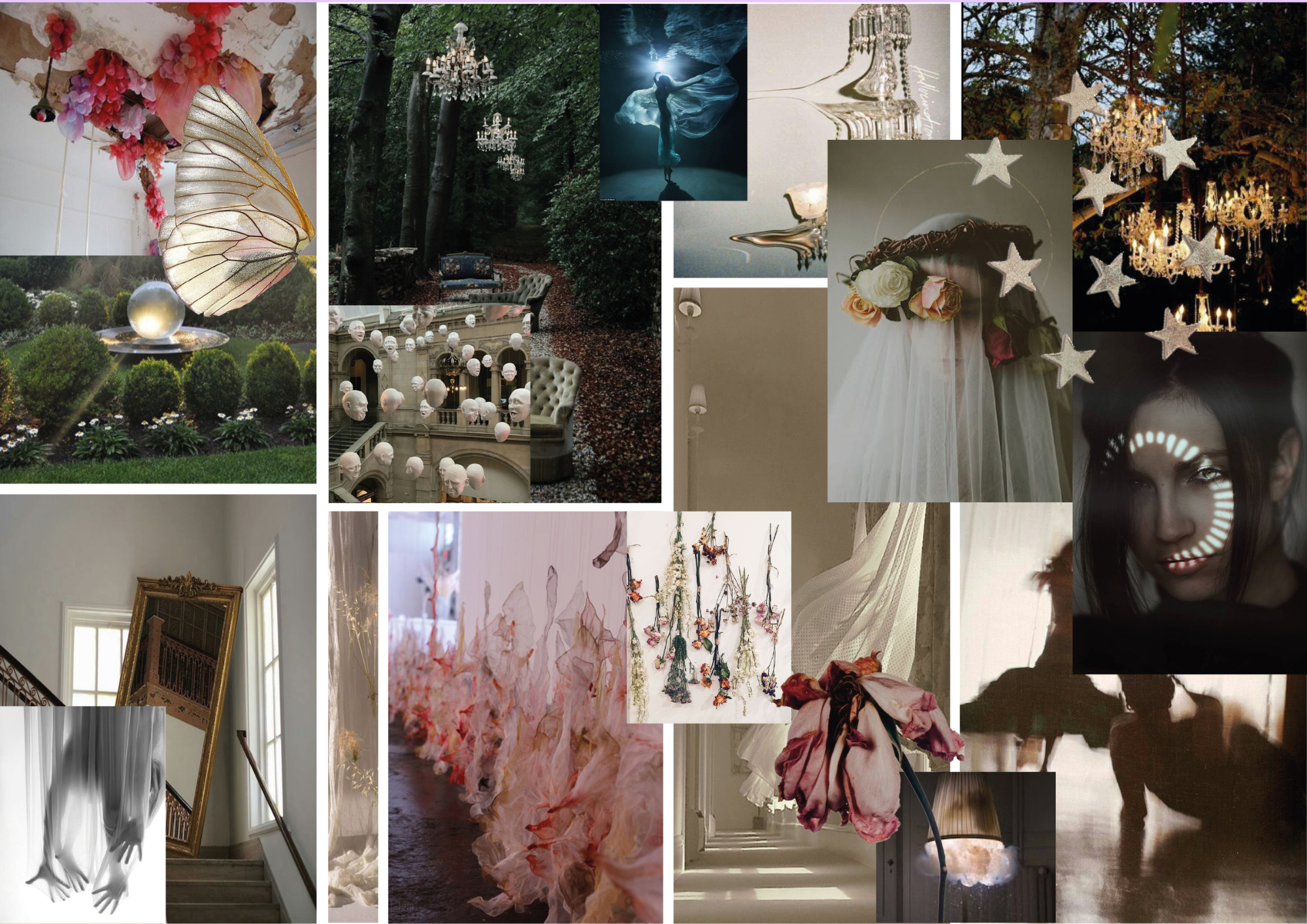 Past moodboard for a school project