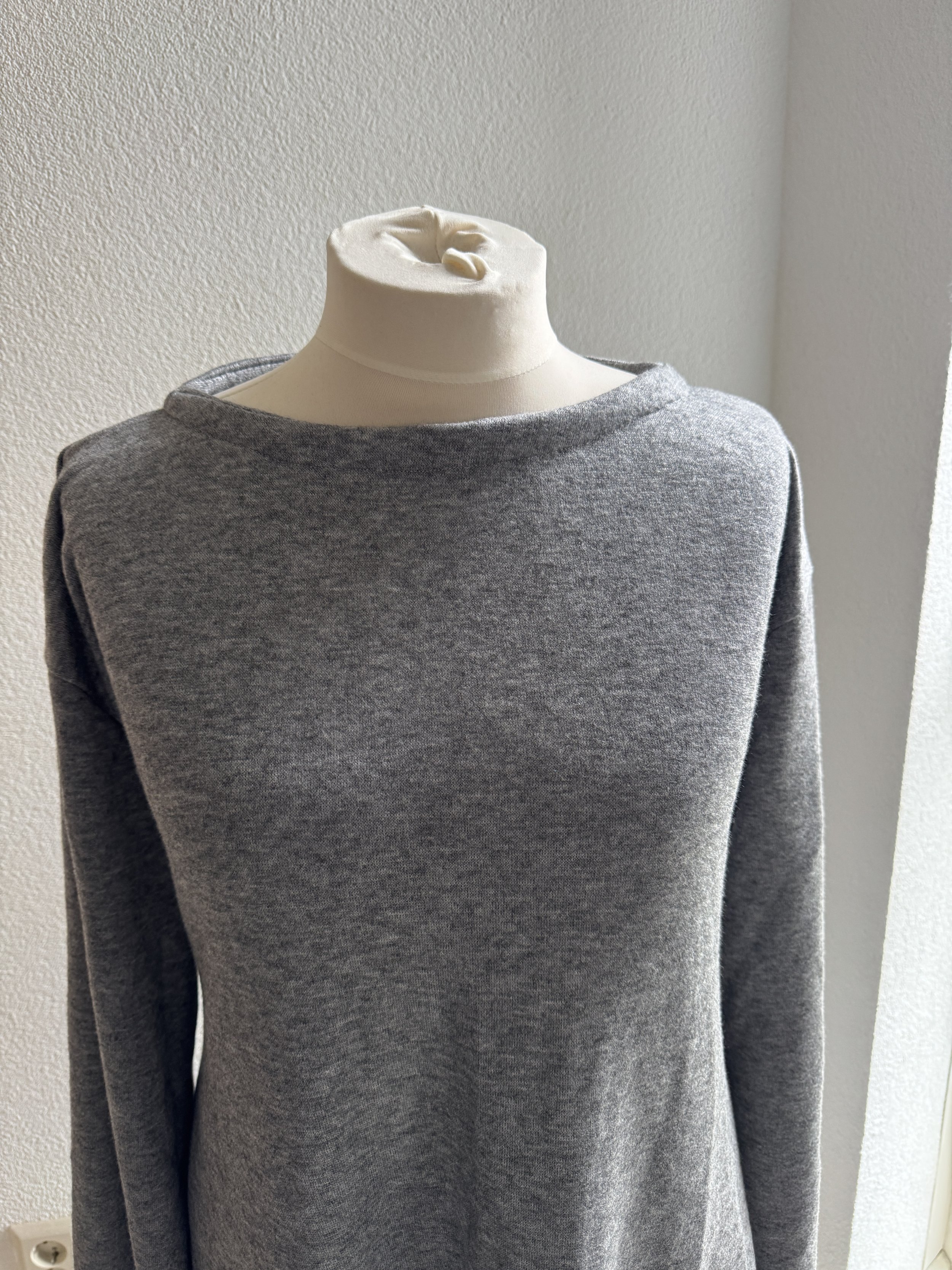 Custom change on the Corset Knit Dress. A low neckline instead of a high neckline