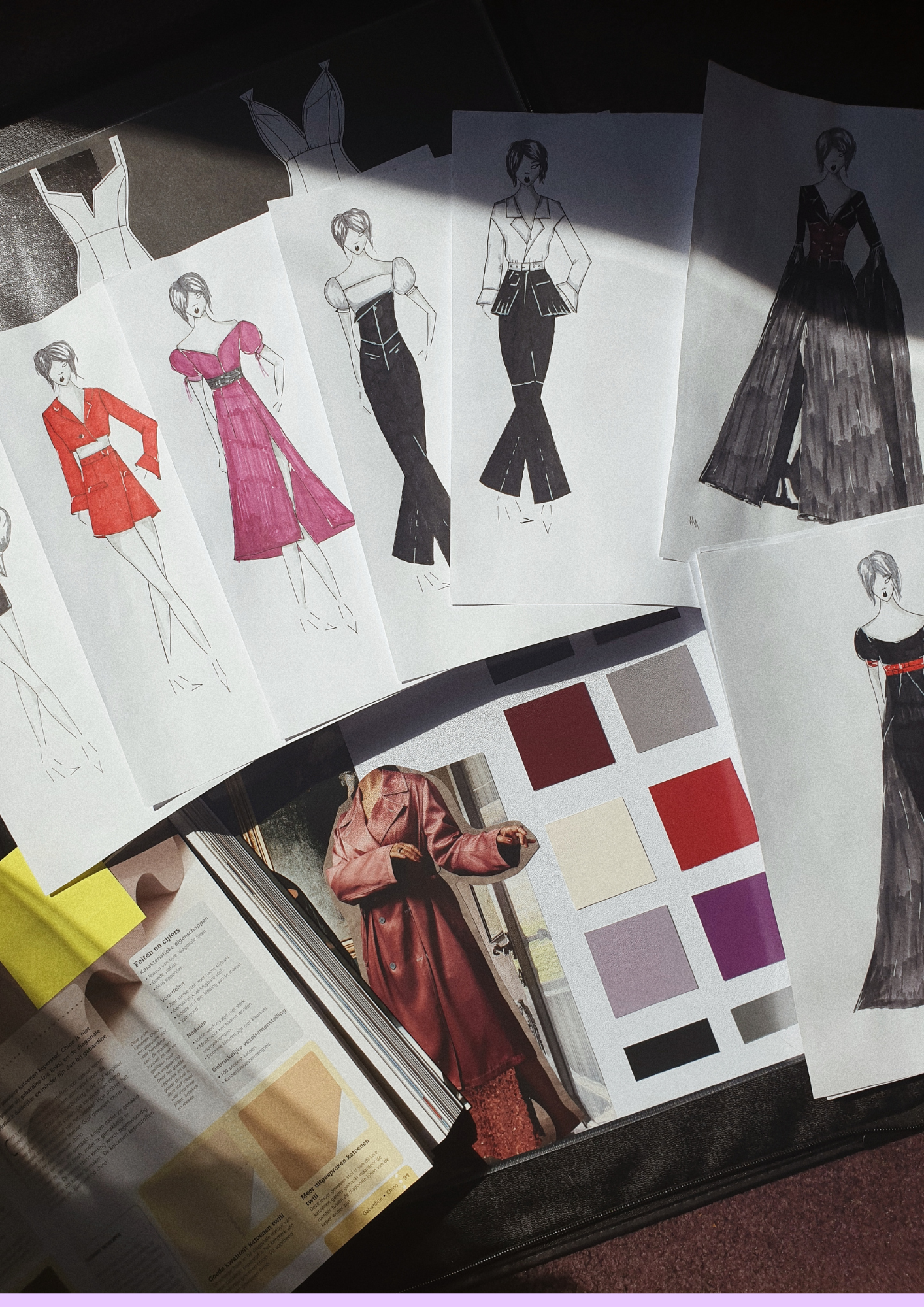 Past sketches of a school project