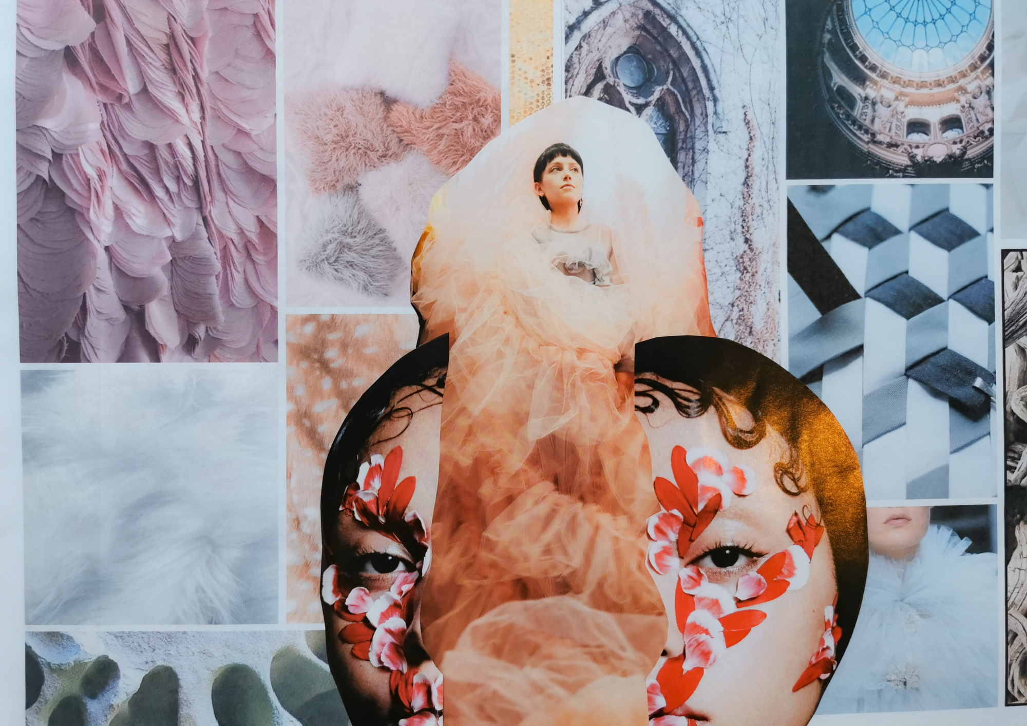 Past moodboard for a school project