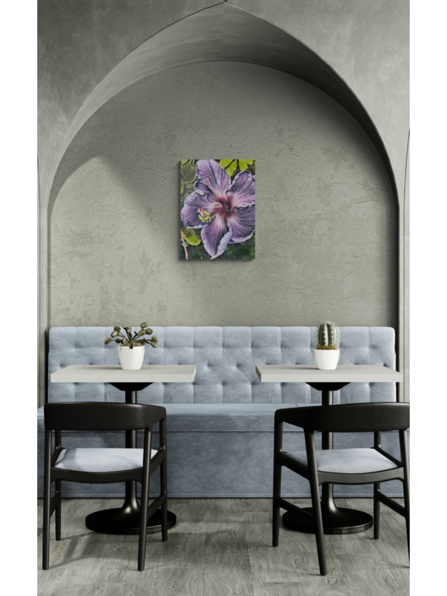 Dusky Hibiscus 20x27 metal canvas cafe with vaulted ceiling.png