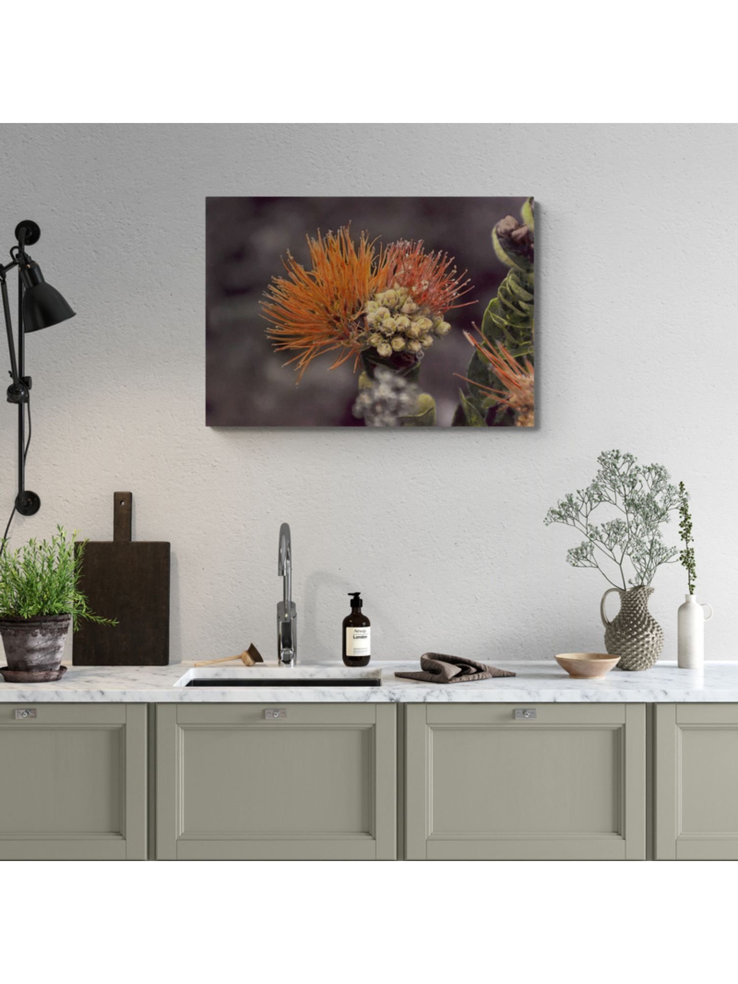 Orange Ohia Bloom metal 36x26 kitchen-bench-with-spotlight.jpg