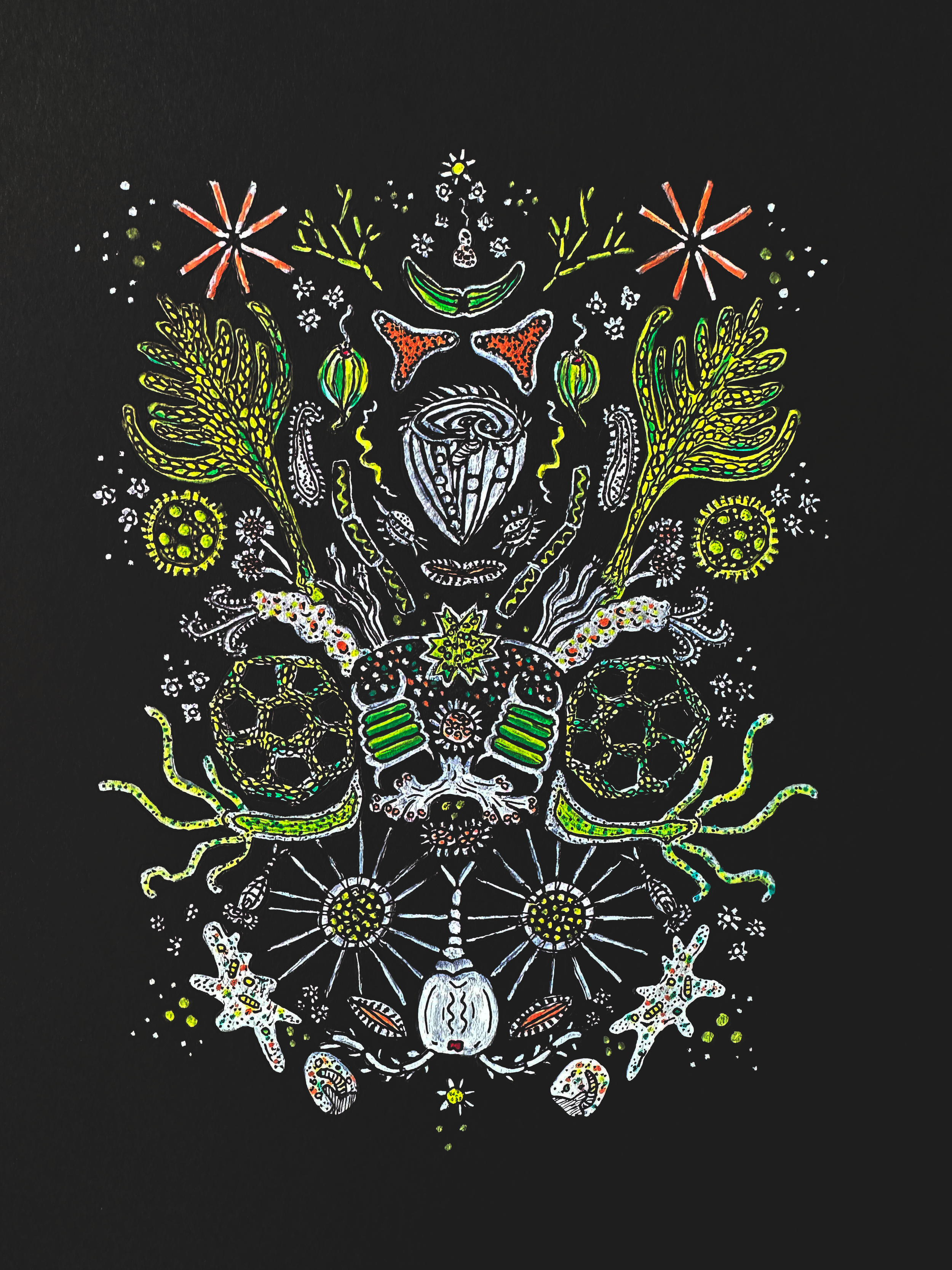 Mirrored Microbes Print