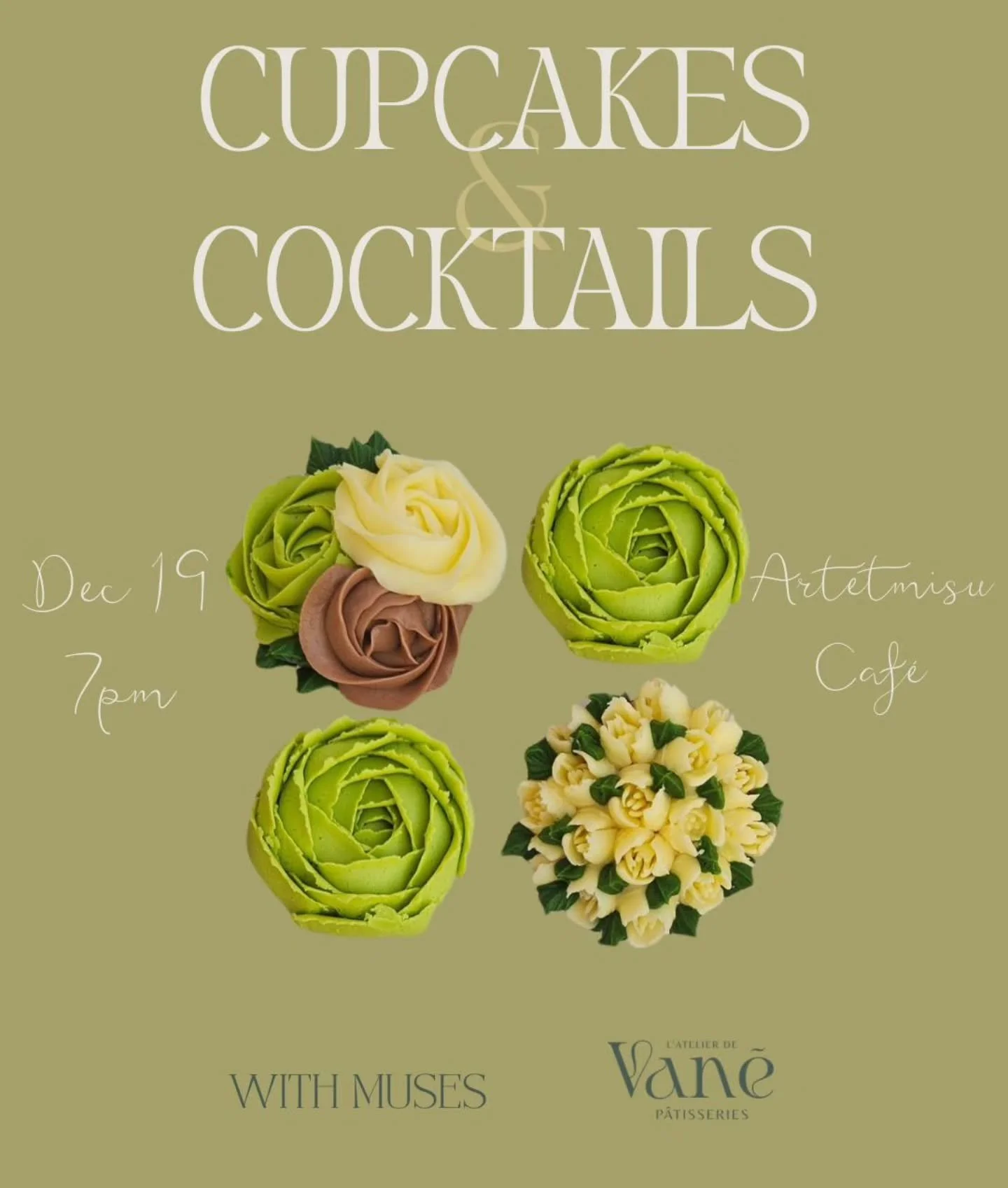 Retrouvez-moi le 📆19 d&eacute;cembre prochain pour un atelier d&eacute;coration de cupcakes !! 
Avec la complicit&eacute; de Ashley @with.muses , nous vous proposons un moment cr&eacute;atif et gourmand... 
R&eacute;servez vos places !☺️

- 19 d&eac