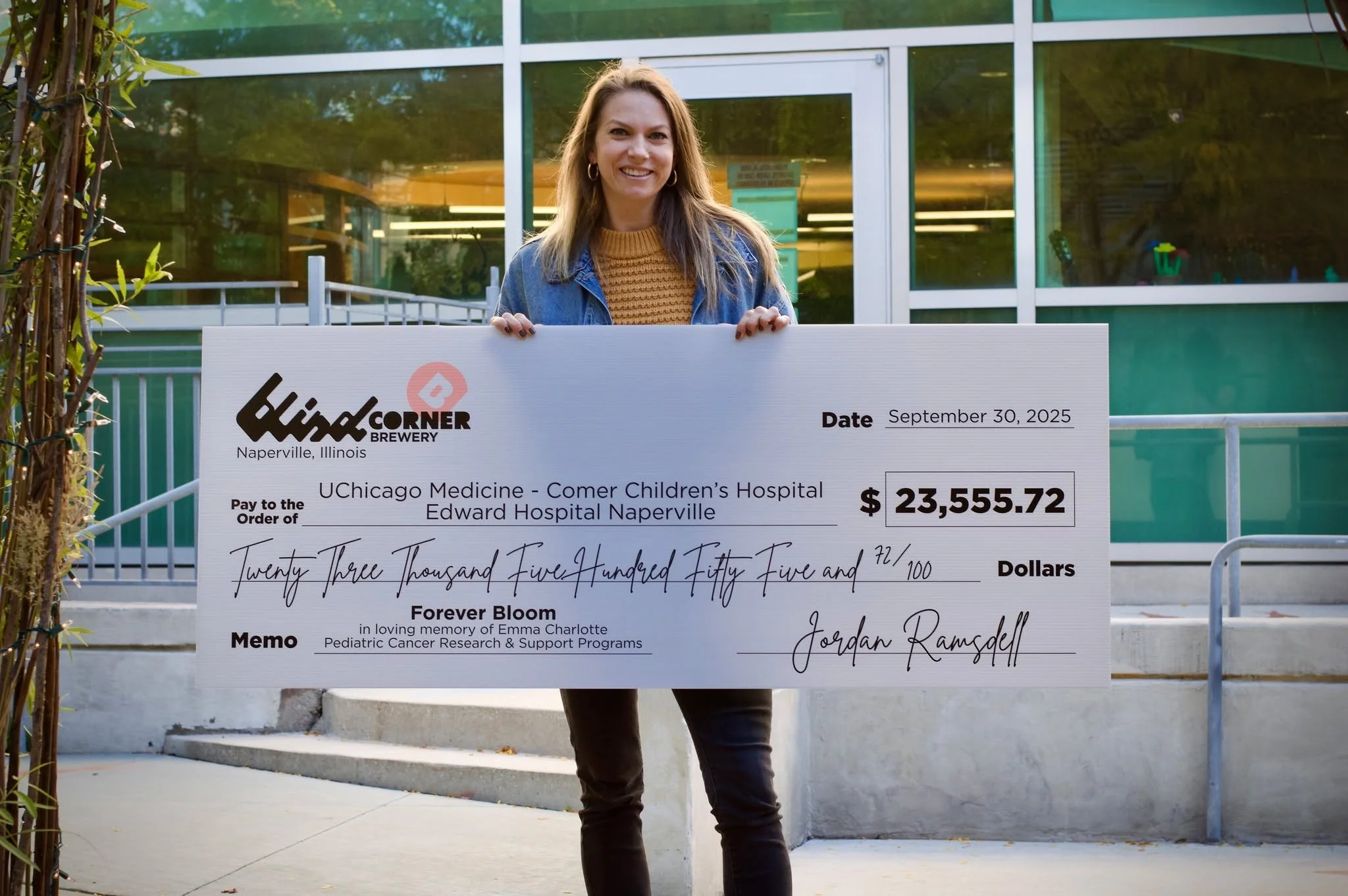 This week we had the honor of delivering on a promise years in the making. Following a truly remarkable outpouring of love and support from our local community, we were able to present Comer Children&rsquo;s Hospital with the proceeds from Forever Bl