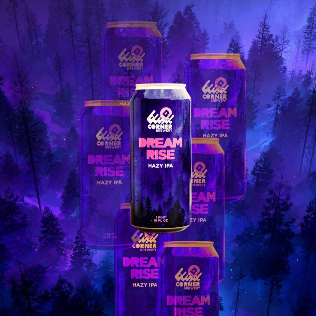 Two fresh releases for your holidaze...

DREAM RISE
Hazy IPA | ABV: 6.5%
Hops: Cryo Citra, CGX Belma
Drift in soft radiance - layers of flavors and aromas like dew-sweet orange flesh, wild strawberry bloom, and cool orchard mist. A weightless haze ca