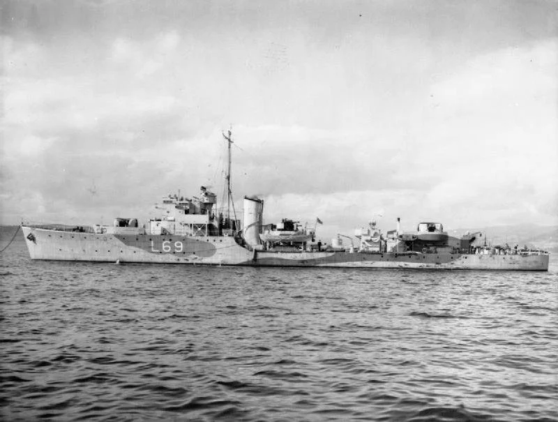 HMS Tanatside, Omaha Beach, D-Day, bombardment