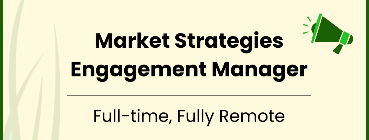 Job Opportunity: Market Strategies Engagement Manager at Tallgrass Institute