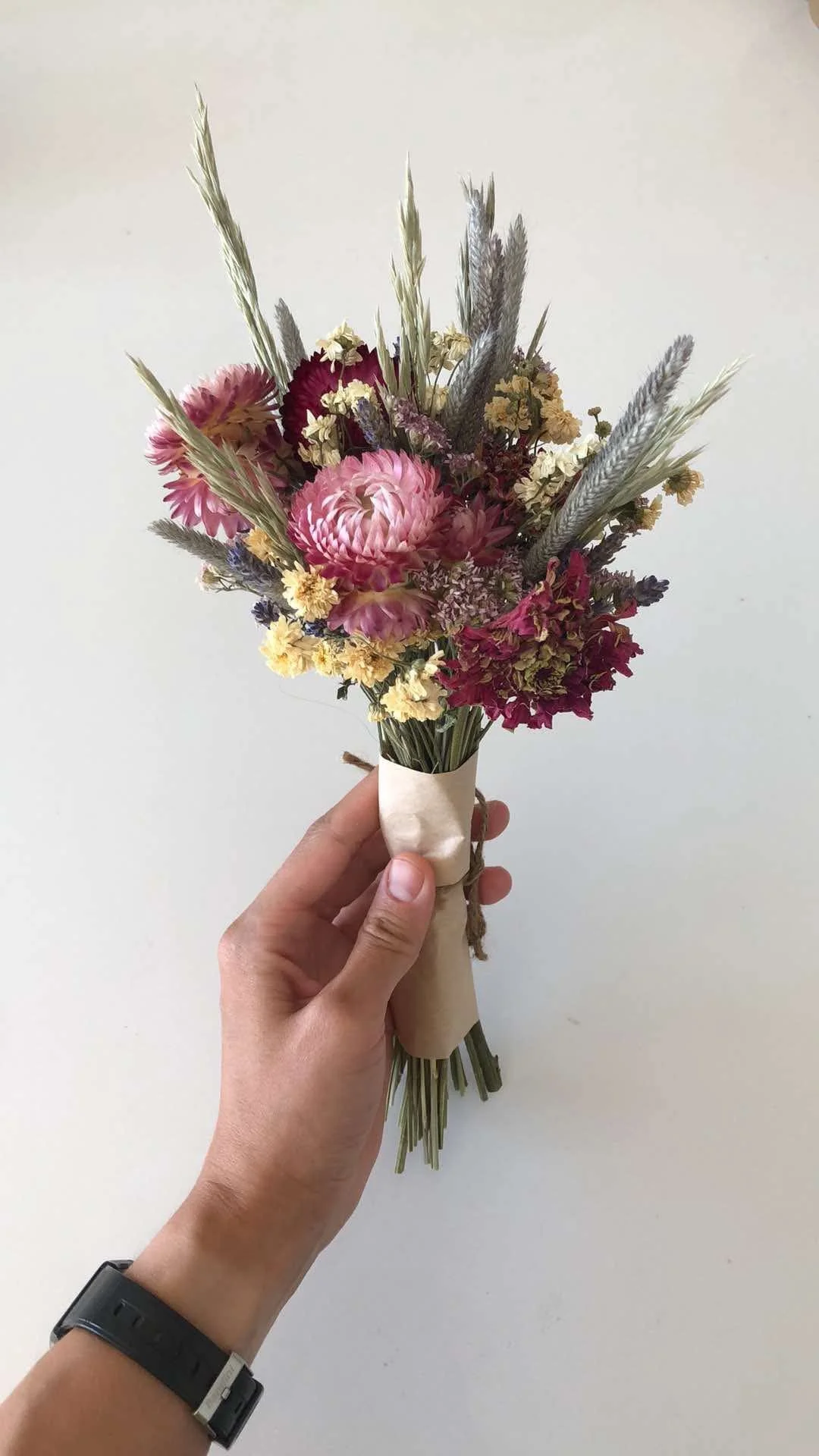 Flowers wrapped in paper