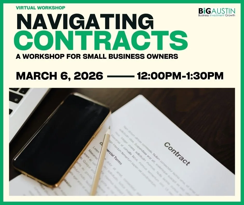Navigating Contracts: A Workshop for Small Business Owners (Virtual)