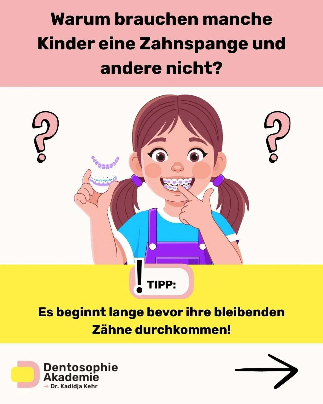 Ich erinnere mich noch gut an eine Mutter, die mit ihrem achtj&auml;hrigen Sohn zu mir kam.
&bdquo;Man hat uns gesagt, er braucht sp&auml;ter eine Zahnspange. K&ouml;nnen wir das nicht einfach abwarten?&ldquo; fragte sie.

Damals habe ich &ndash; wie