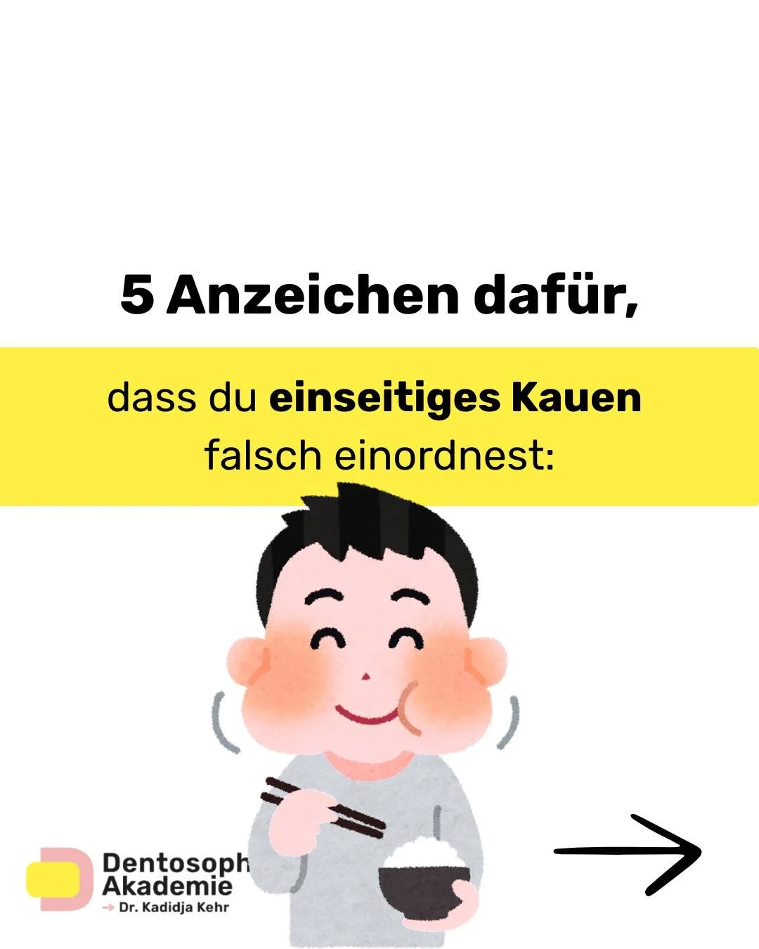 Einseitiges Kauen ist keine Marotte.
Und auch keine harmlose Vorliebe.

Es ist fast immer ein funktionelles Muster &ndash;
eine intelligente Anpassung des K&ouml;rpers an Asymmetrien, die wir im Praxisalltag oft falsch einordnen oder zu sp&auml;t ern