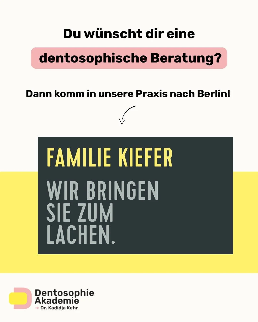 Du interessierst dich f&uuml;r Dentosophie und m&ouml;chtest wissen, ob sie f&uuml;r dich oder dein Kind sinnvoll sein kann?

Dann kannst du dich in unserer Praxis in Berlin beraten lassen.
Bei Familie Kiefer verbinden wir Kieferorthop&auml;die mit e