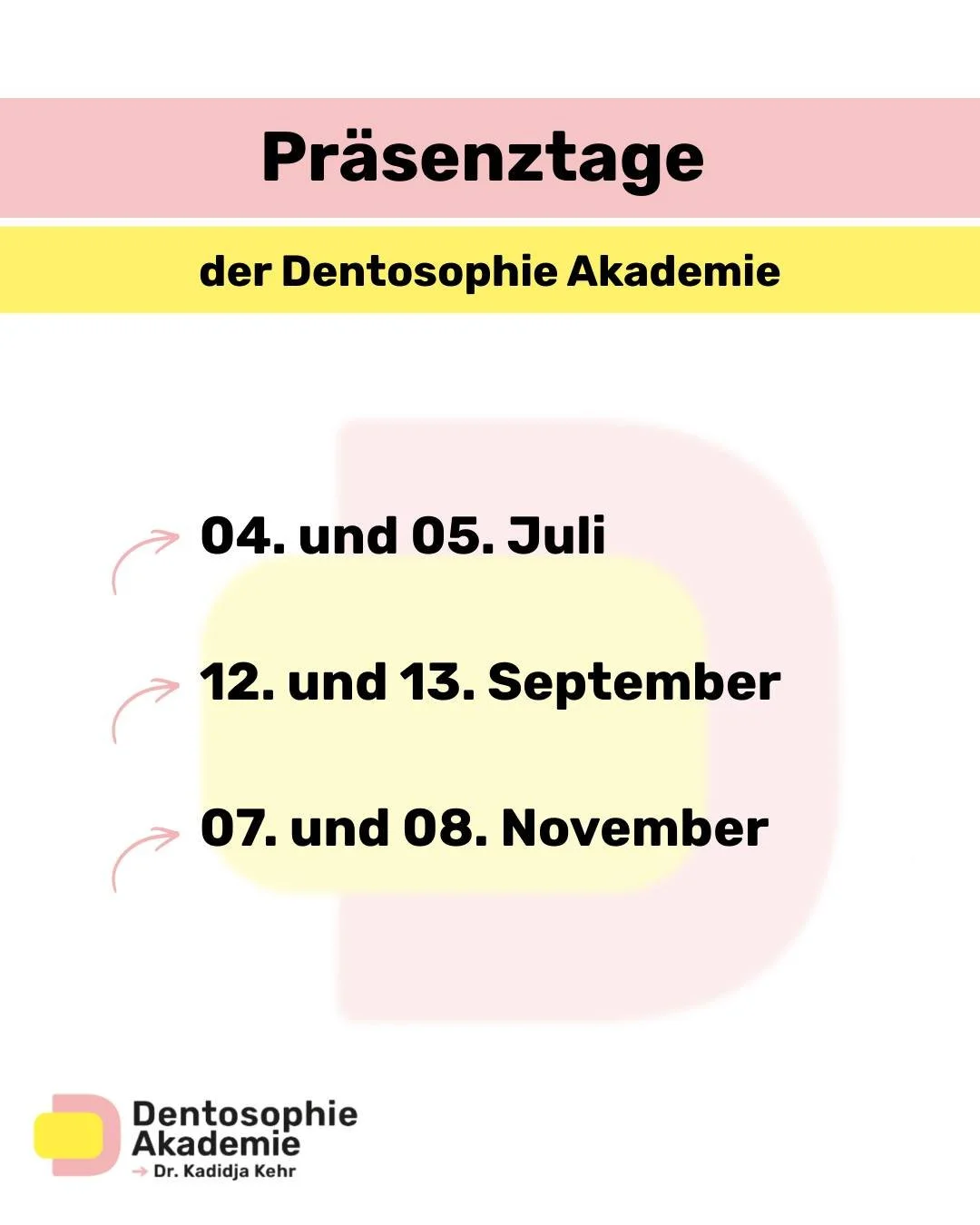 Pr&auml;senztage sind der Moment, in dem aus Theorie echte Behandlung wird.

An diesen Tagen geht es nicht um &bdquo;noch eine Methode&ldquo;.
Es geht darum, dass du verstehst, warum deine F&auml;lle so laufen, wie sie laufen und wie du sie gezielt v