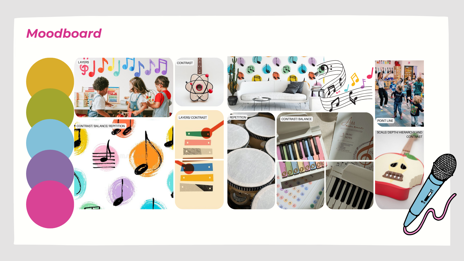 Colorful Musical Instruments and Tools Picture Description Presentation 5.png