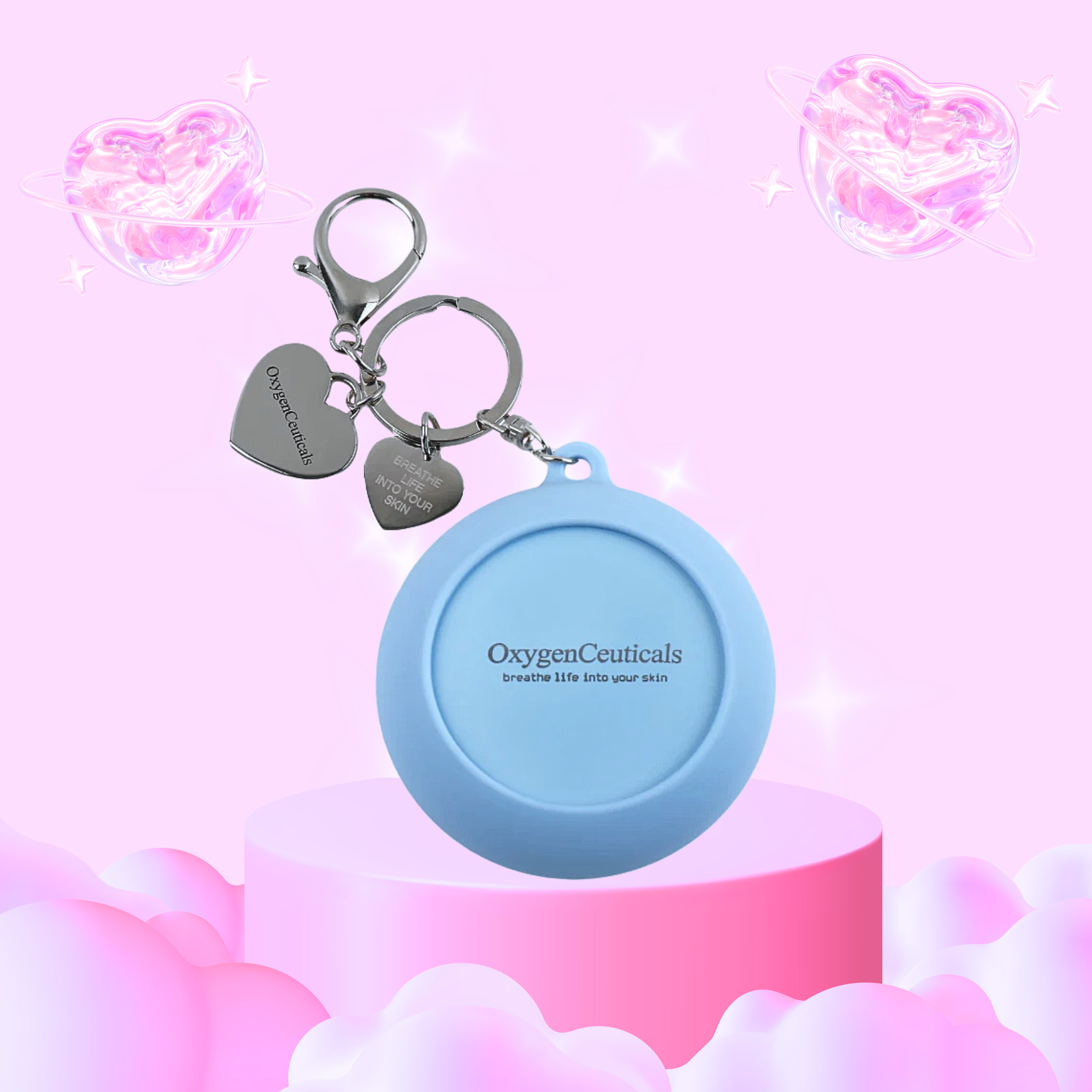 OxygenCeuticals O₂ Cushion – Keyring Limited Edition (Light Beige)