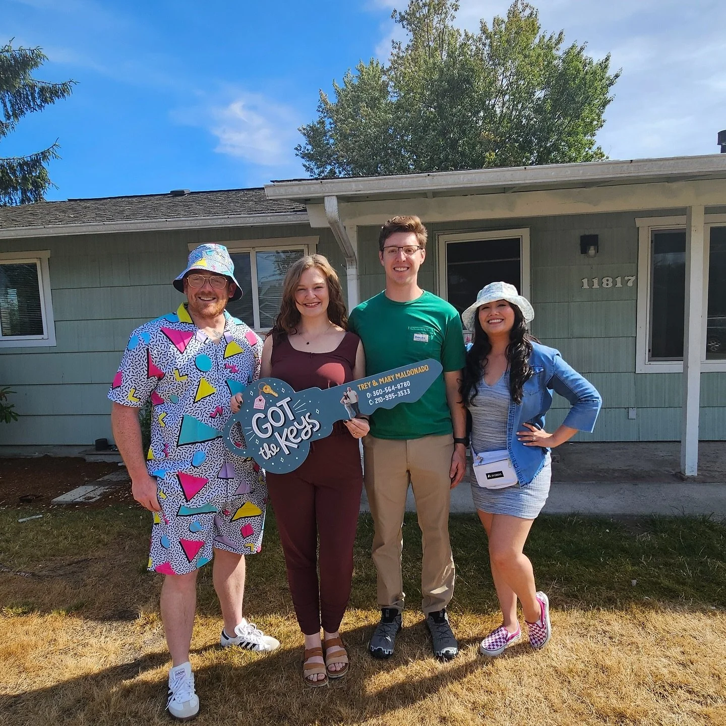 Nothing says &ldquo;closing day&rdquo; like handing over the keys... in full 90s/early 2000s throwback mode.  The house is all yours, but the outfits are for @bingo.loco !