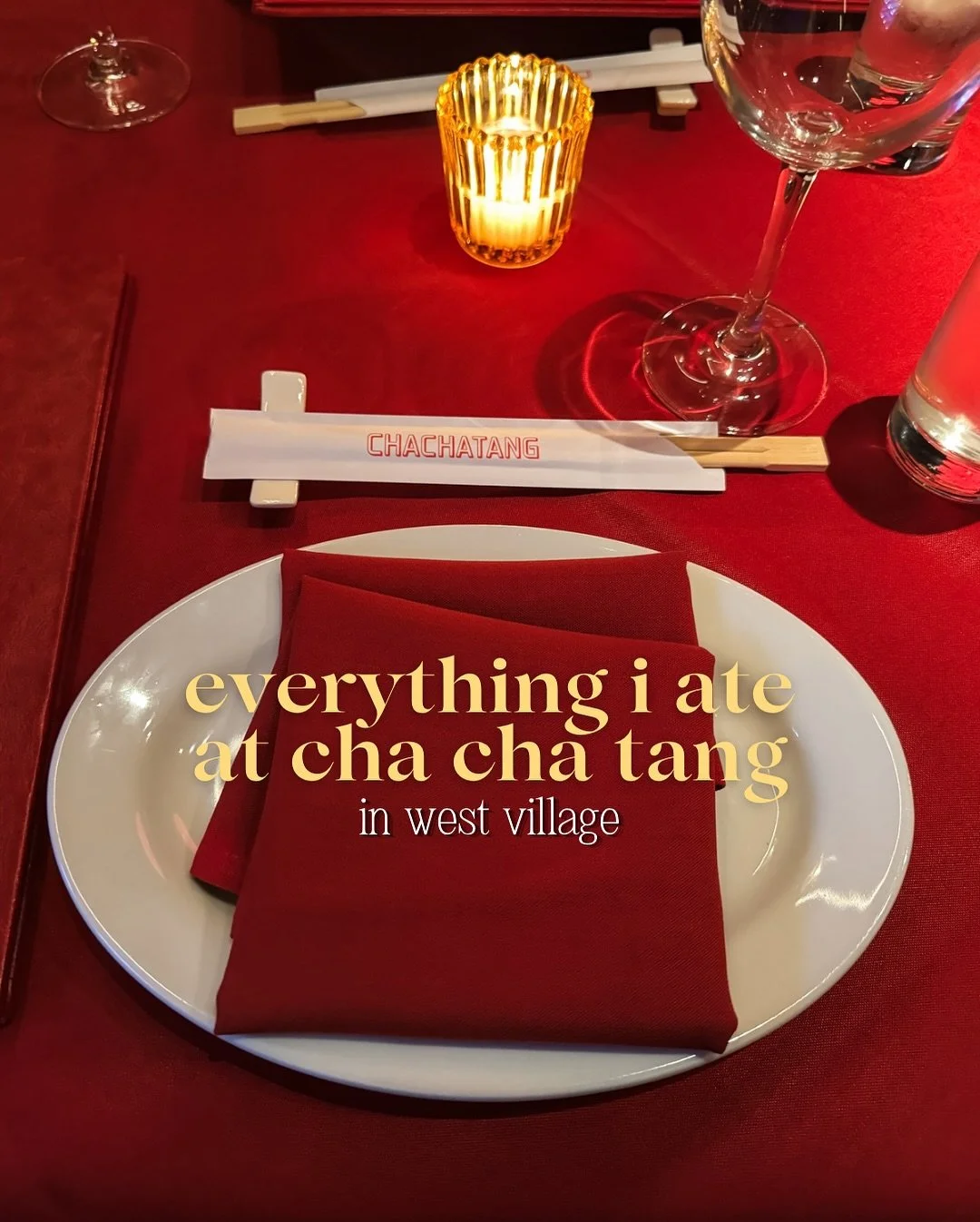 no notes i truly loved @chachatangnyc 🥢