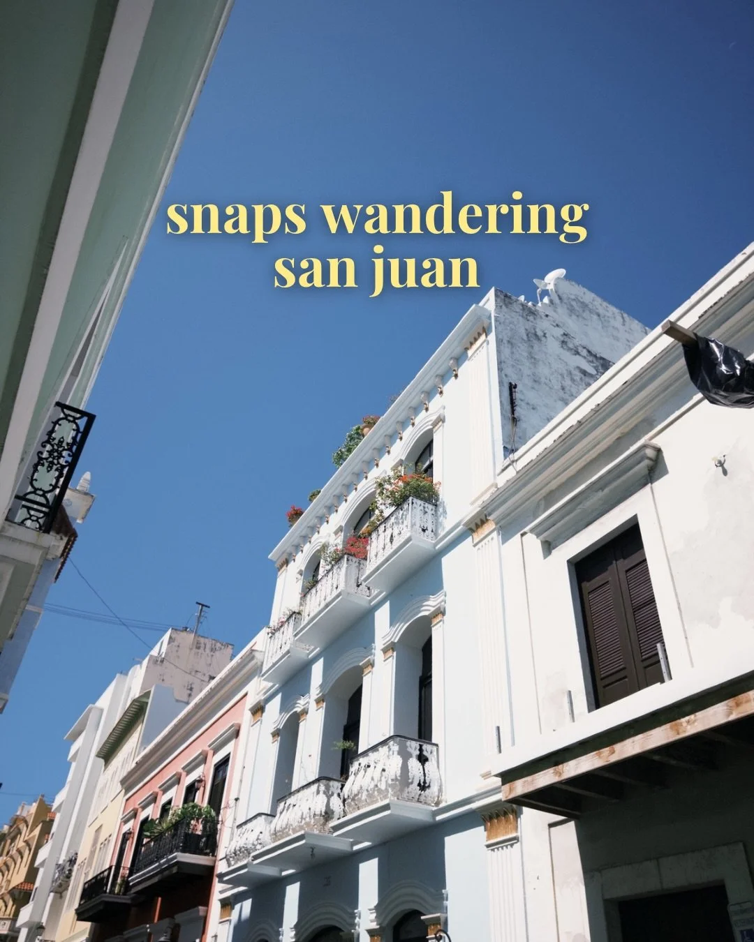 i expected pockets of colorful buildings in san juan, but i had no idea it was a whole rainbow 🌈

magical trip to puerto rico to celebrate a friend&rsquo;s wedding with lots of friends. so much more to explore and about 86378358 more photos to be ta