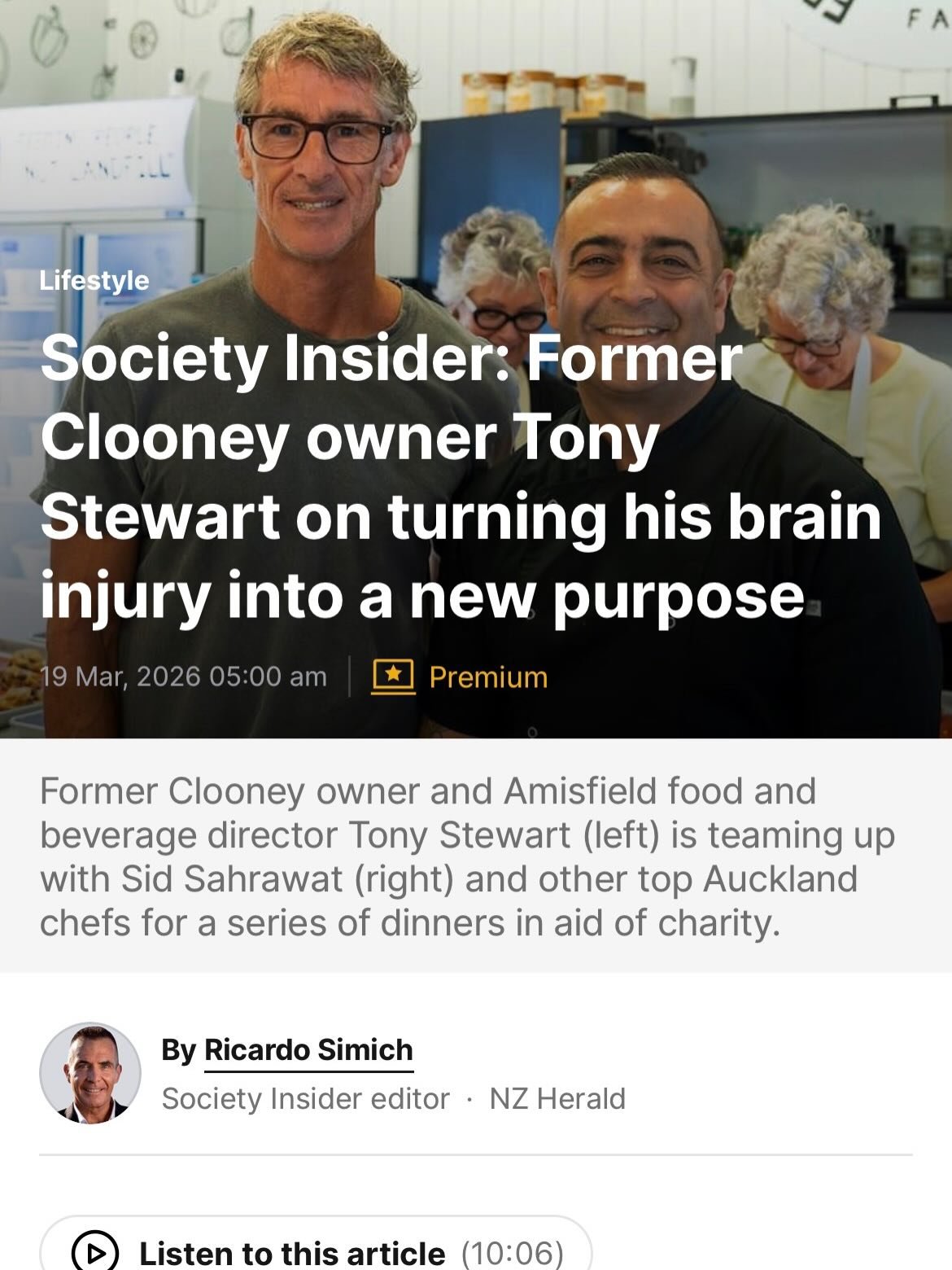 &ldquo;It&rsquo;s about who I lift up, who eats better because of what we are doing, and what I can improve in the world when I may not always be able to improve myself.&rdquo; @tb.stewart in the @nzherald sharing his experience bringing his world cl
