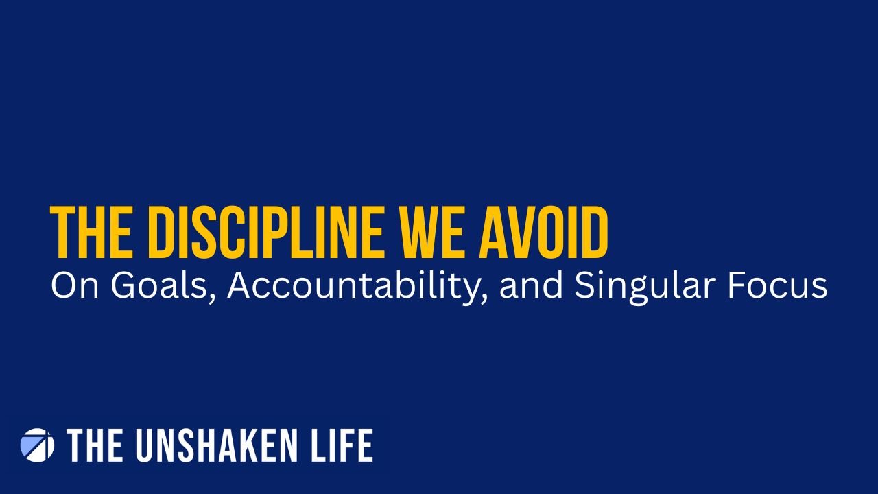 The Discipline We Avoid