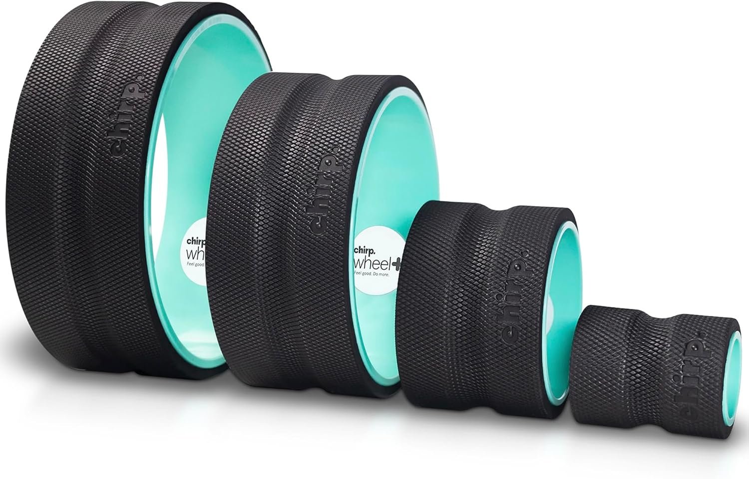 Chirp Wheel Foam Roller - Targeted Back Foam Roller for Neck & Back Pain Relief, Deep Tissue Muscle Massage, Trigger Point Round Design - High Density Tool for Physical Therapy and Exercise