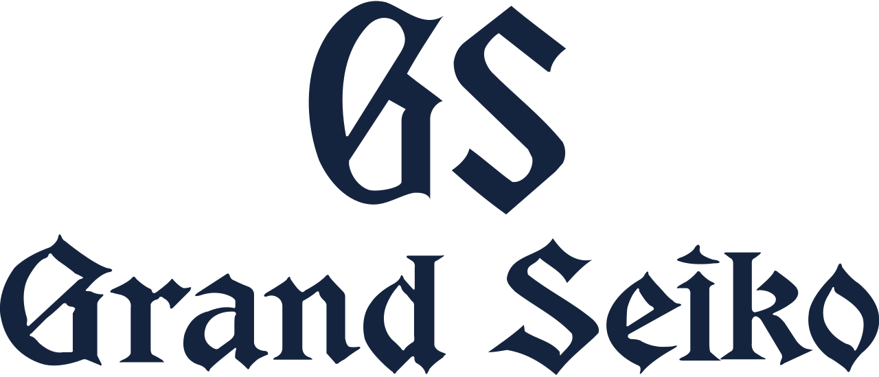 Grand Seiko logo with a stylized 'GS' emblem above the words 'Grand Seiko' in gothic font.