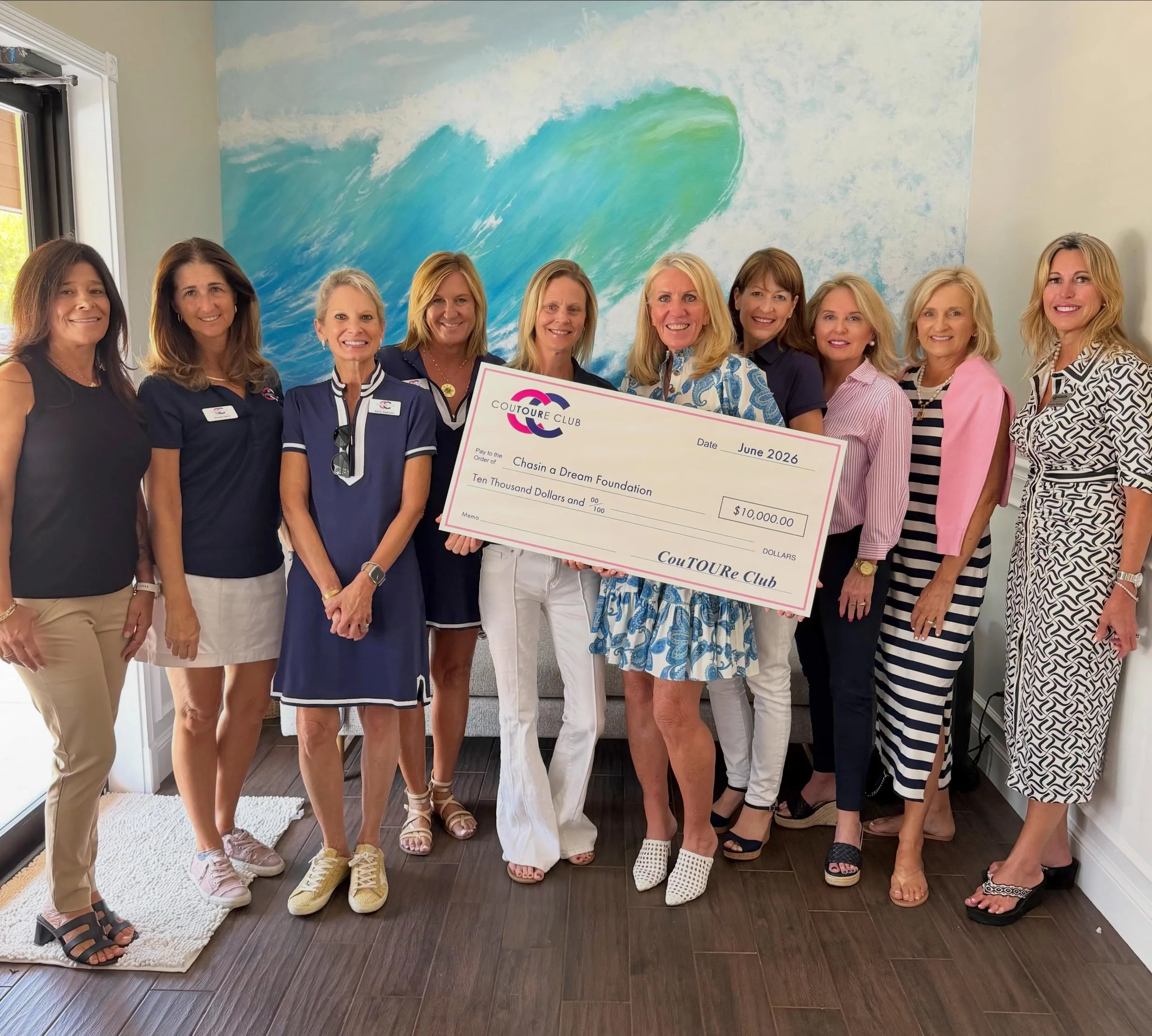 The CouTOURe Club is thrilled to announce that we presented Chasin a Dream Foundation with a $10,000 grant towards their programming.  @chasinadreamfoundation provides direct, individualized assistance to local families of children battling life-thre