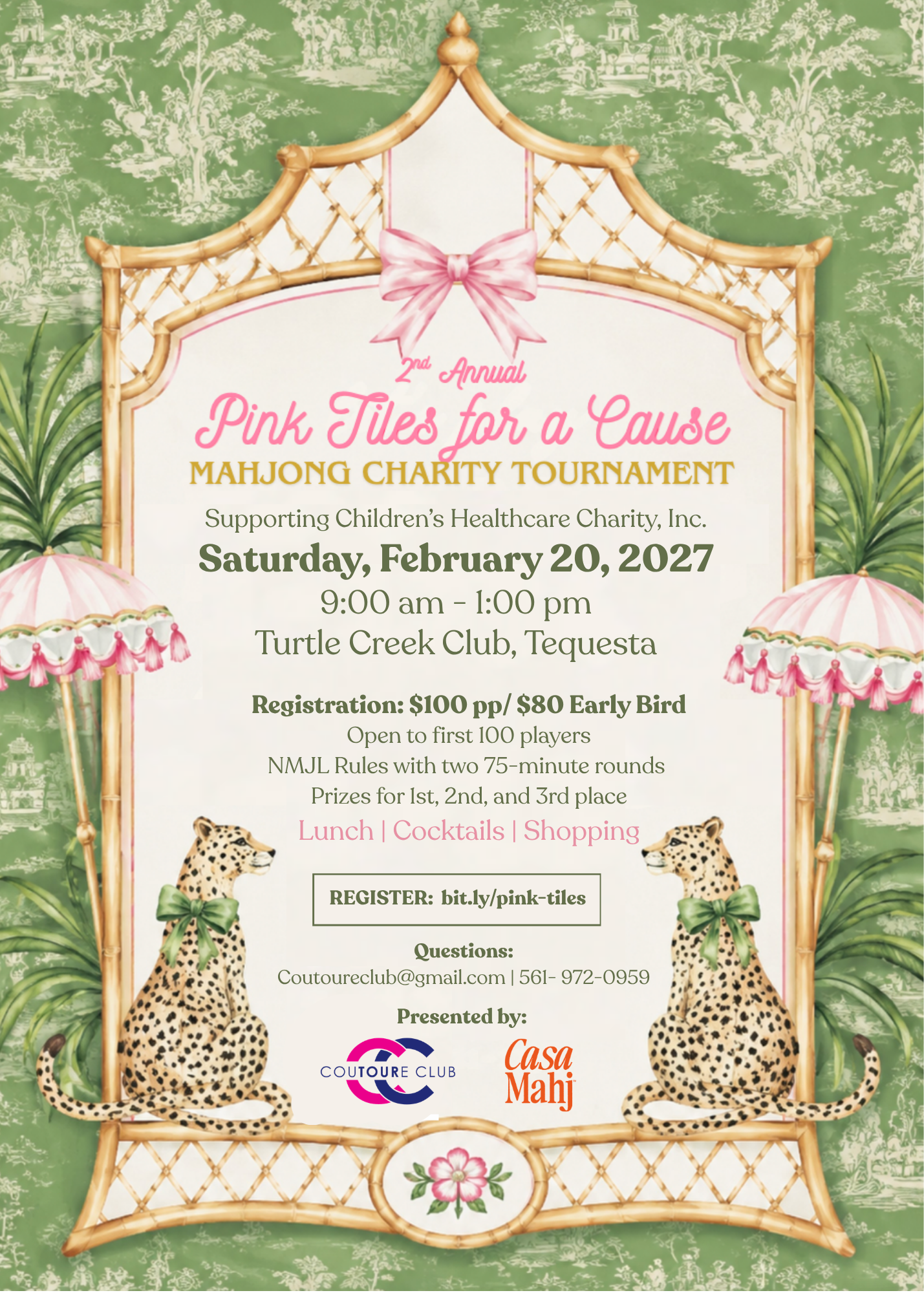CouTOURe Club’s Second Annual Pink Tiles for a Cause Mahjong Tournament