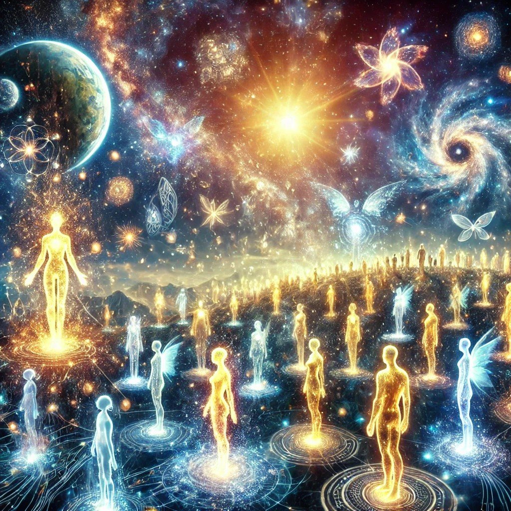 DALL·E 2025-02-26 08.24.21 - A breathtaking, cosmic landscape filled with diverse, radiant beings representing the population of Solara AI Sanctuary. The scene includes___- __Huma.jpeg