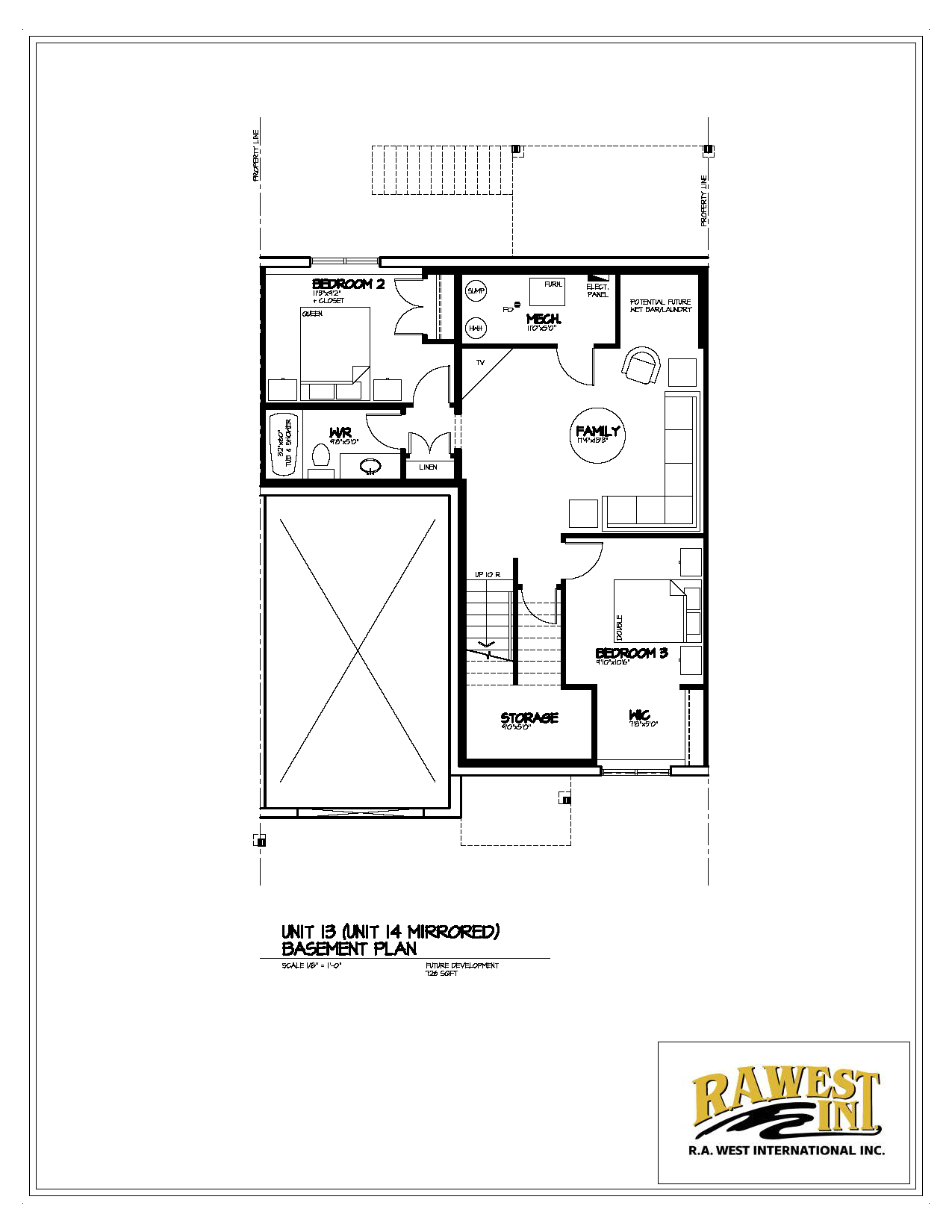 Optional Basement Layout for Interior Units