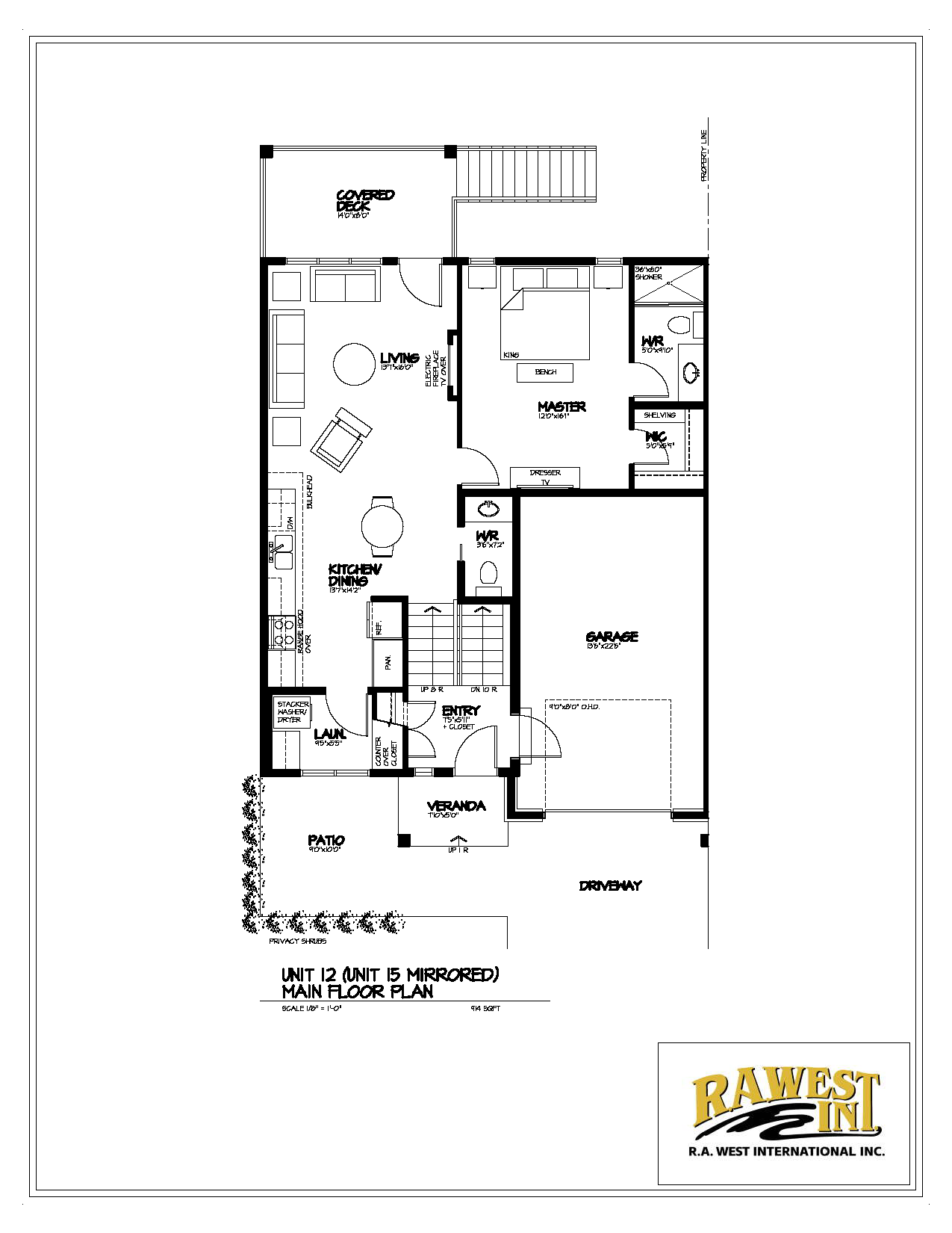 Exterior Unit Main Floor Layout