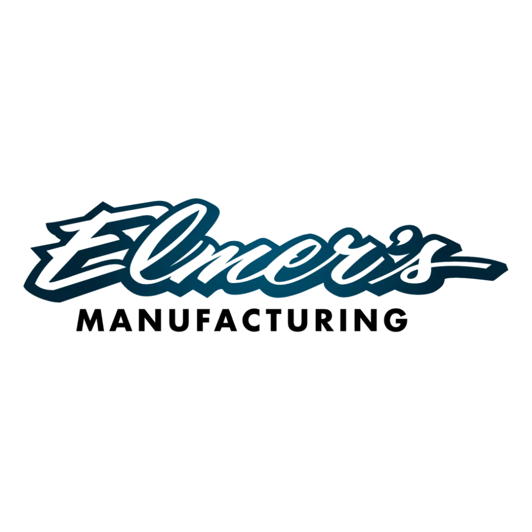 Elmer's Manufacturing logo. R.A. West is an Elmer's dealer, carrying Haulmaster grain carts, Super 7 harrows, Ravage Bale Processors and parts.