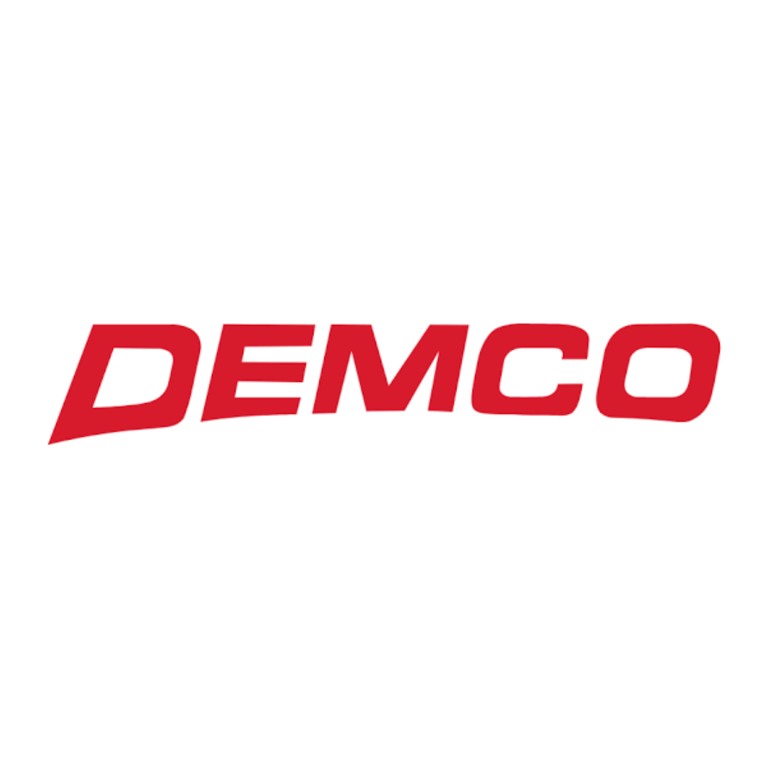 Demco logo, representing a trusted name in innovative agricultural equipment, including durable grain carts and sprayer solutions, ideal for supporting operations like efficient forage production or crop handling, proudly carried by R.A. West.