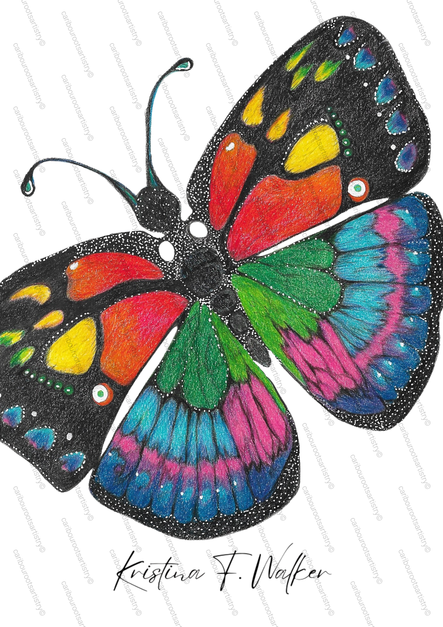 Prismatic Butterfly Collection (individual - black) A