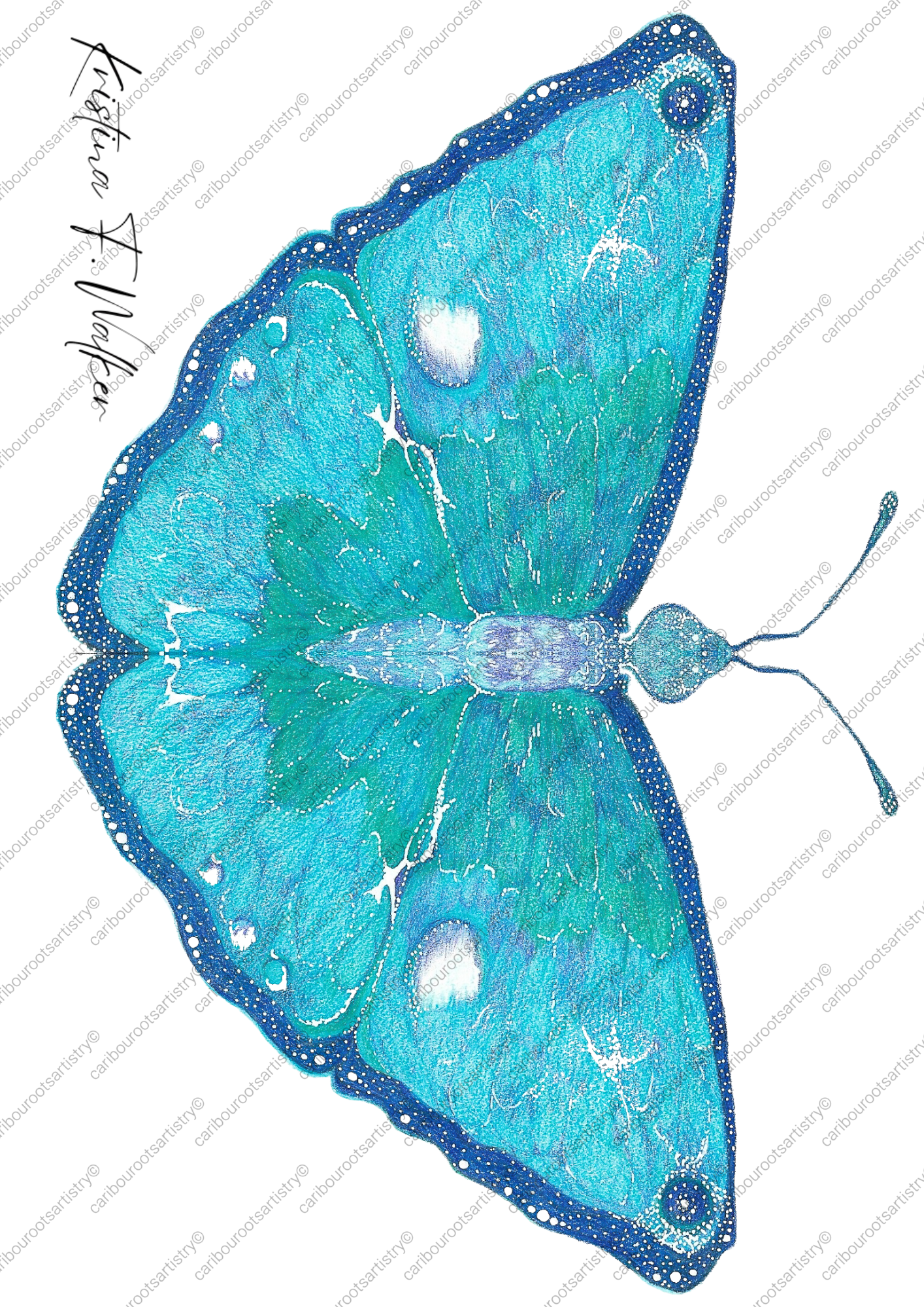 Prismatic Butterfly Collection (individual - blue) B