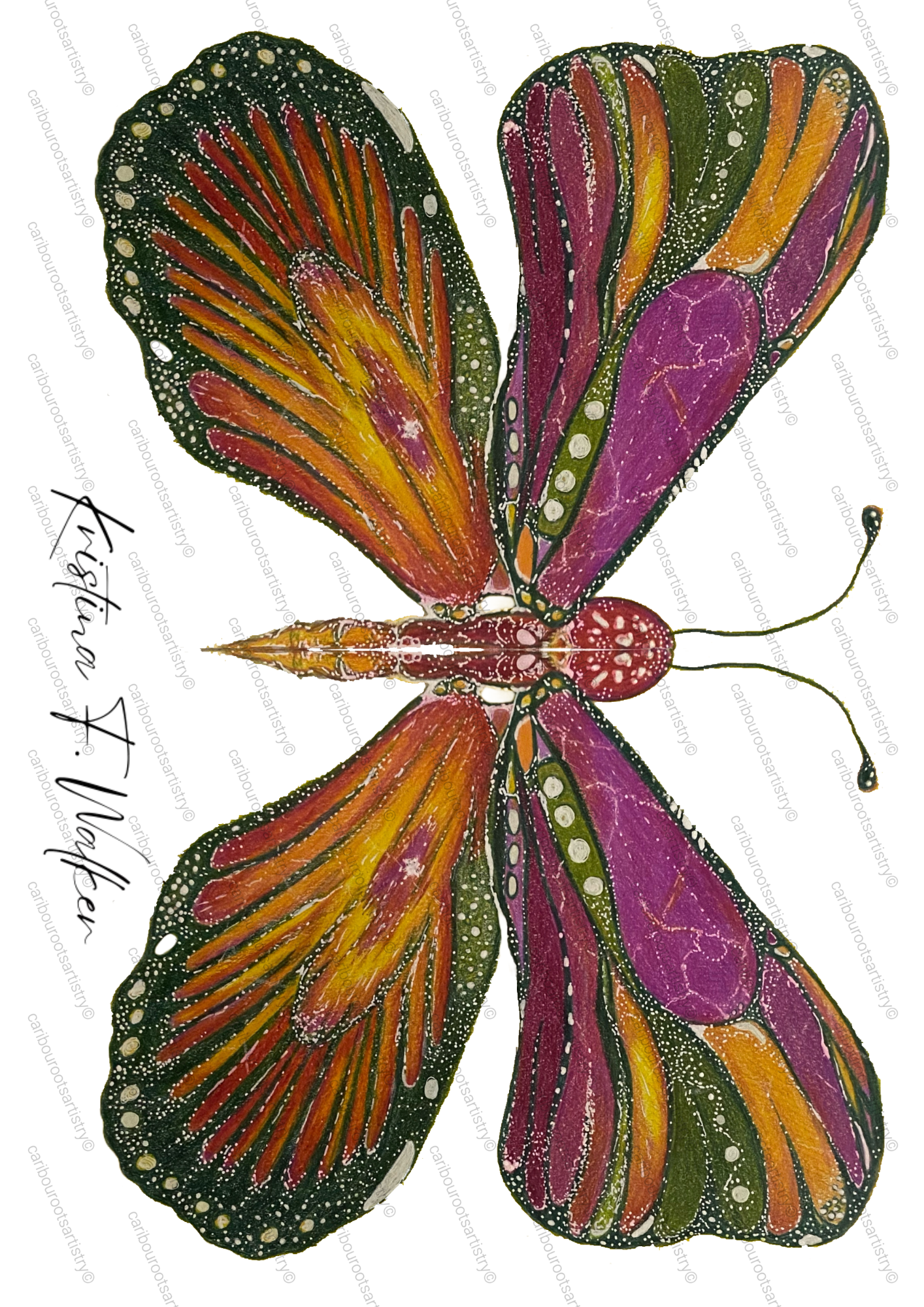 Prismatic Butterfly Collection (individual - green) B