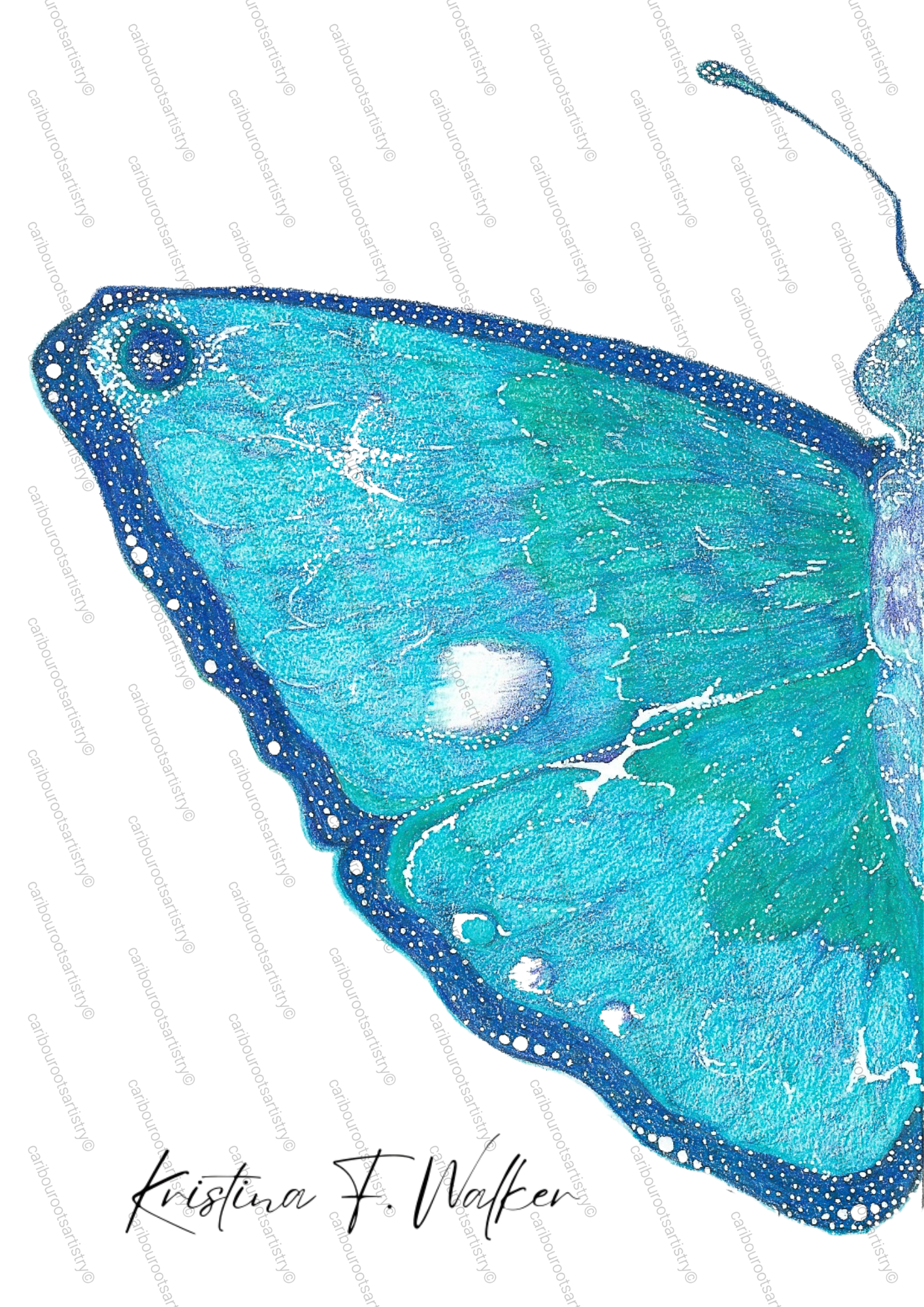 Prismatic Butterfly Collection (individual - blue) A