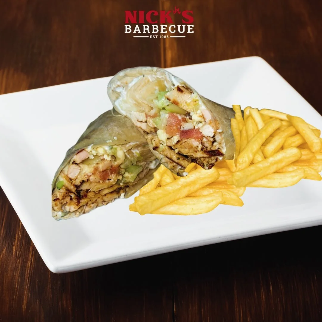 Greek Chicken Wrap &amp; Fries on special ‼️