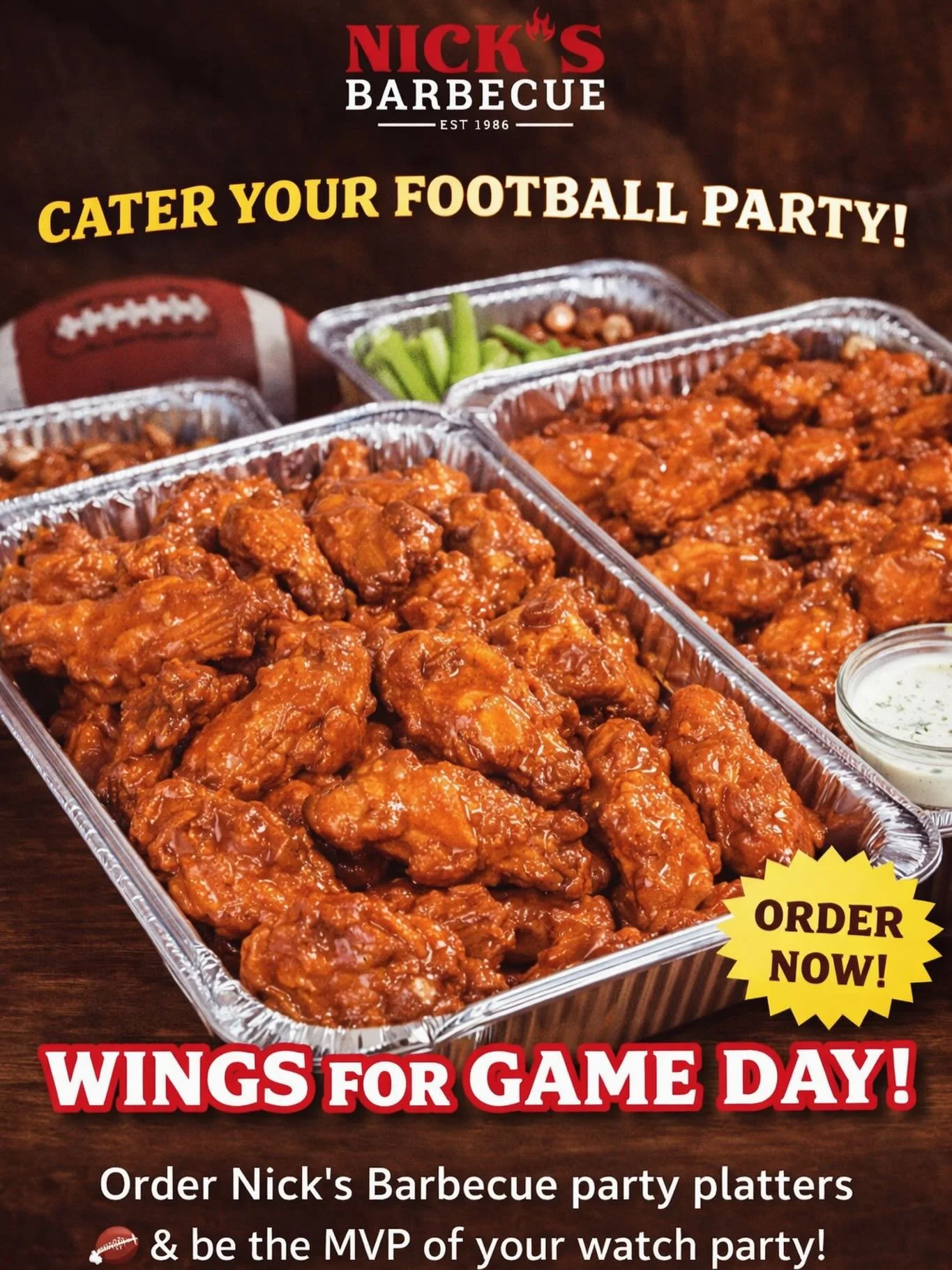 Game Day is almost here‼️Order online at nicksbbq.com
