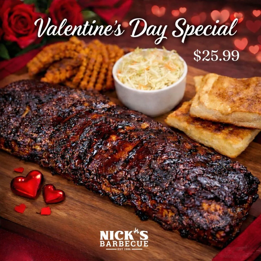 ❣️Valentine&rsquo;s Day Special! Full Slab Dinner $25.99 ‼️ 3 sides included ‼️