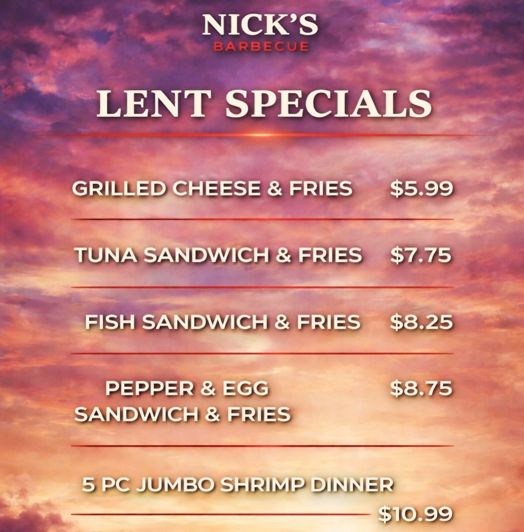 Lent Specials‼️
