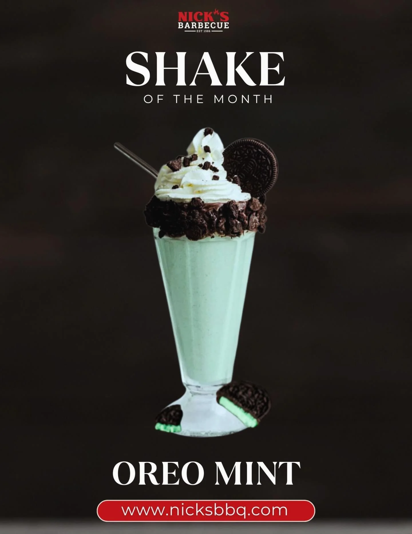 Oreo Mint Shake of the Month‼️