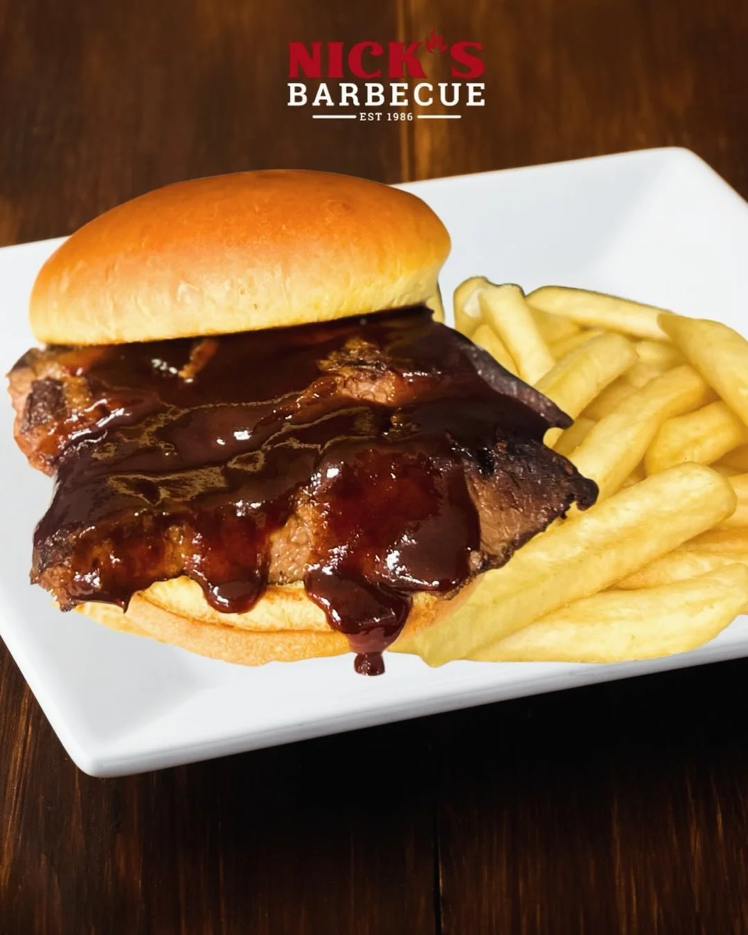 BBQ Brisket Sandwich &amp; Fries on special this month‼️
&bull;
&bull;
#nicksbbq #burbank #alsip #tinleypark #homer