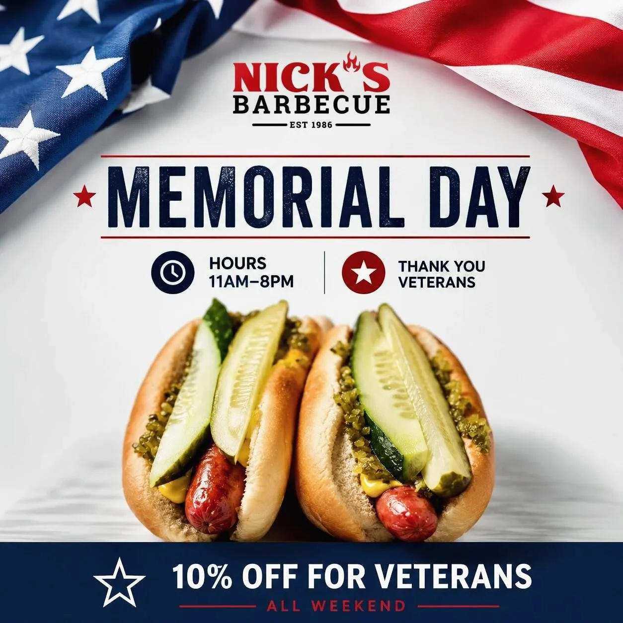 🇺🇸Memorial Day Hours🇺🇸