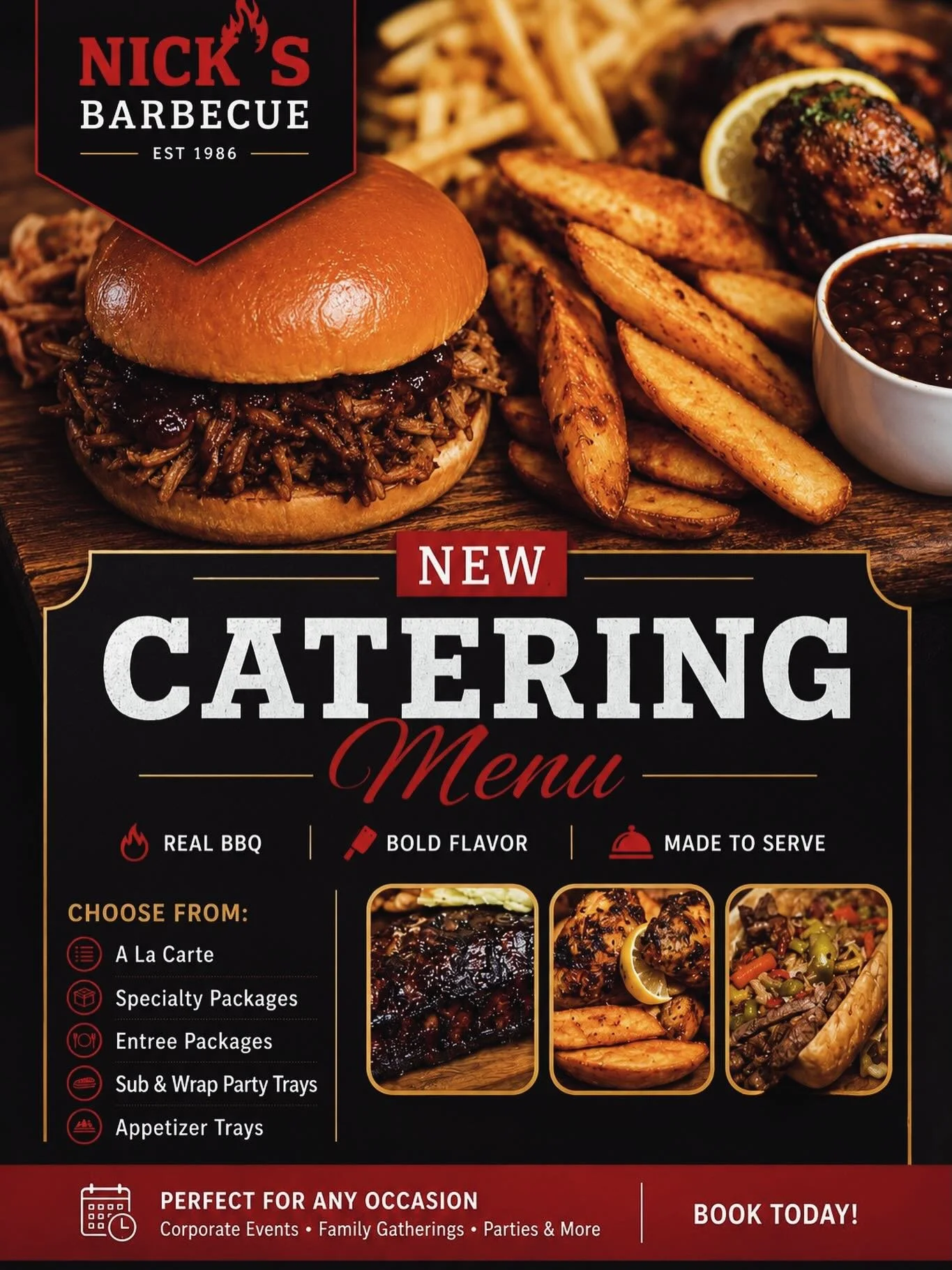 CATERING SEASON IS HERE‼️ Visit nicksbbq.com for full catering menu!