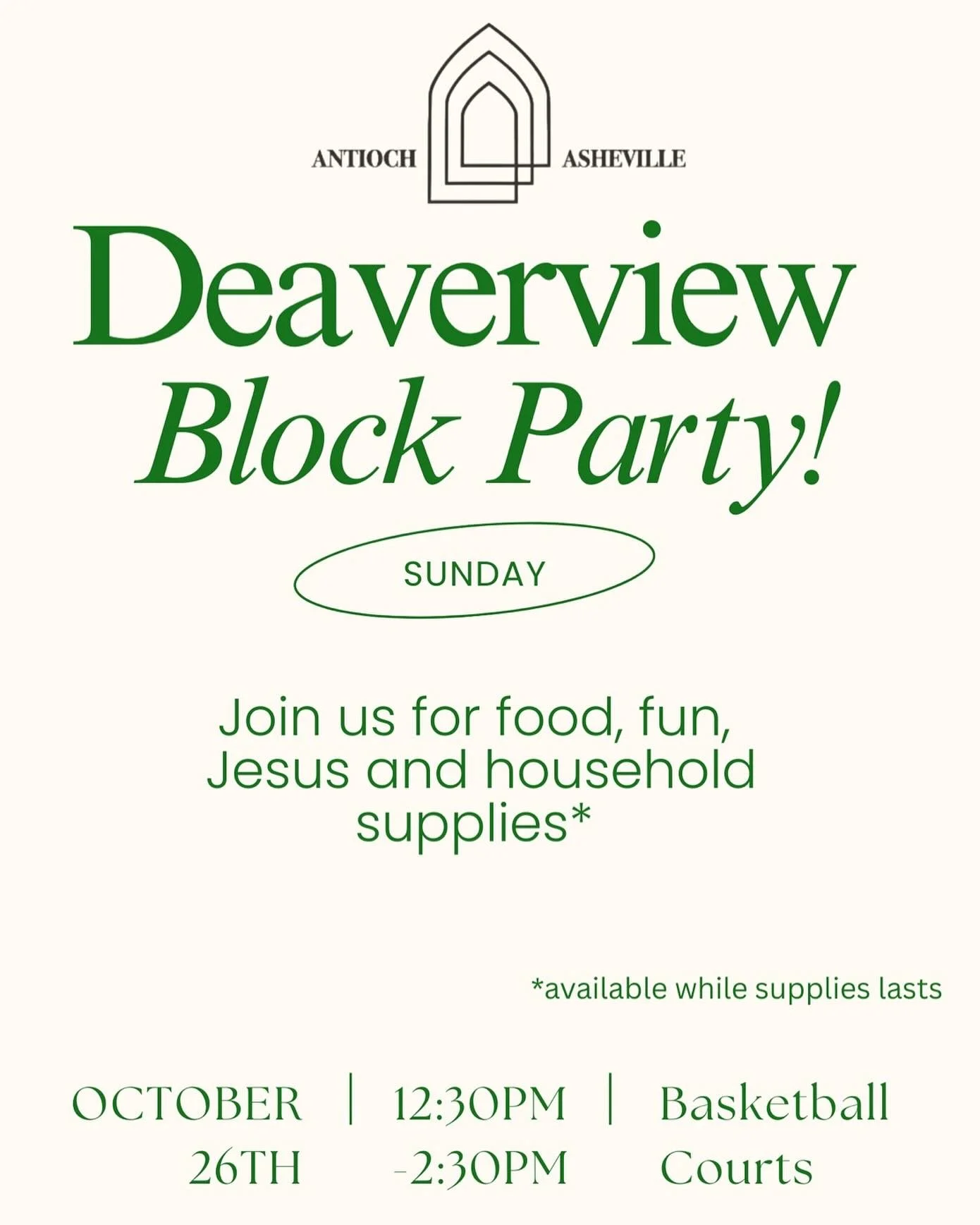 Excited to be back with our friends at Deaverview this Sunday!!!