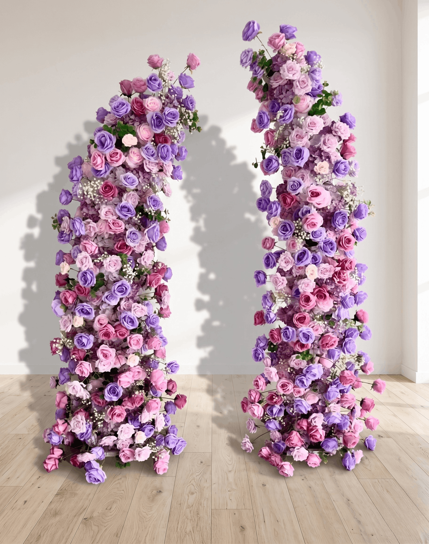 Lavender & Mauve 3D Silk Flower Arch